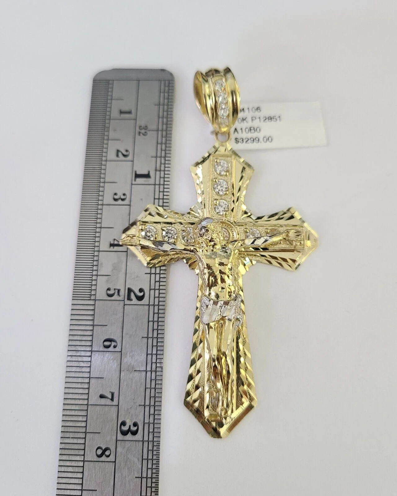 10K Miami Cuban Link Chain Jesus Cross Pendent Charm 6mm 20"-30" Necklace - Image 4