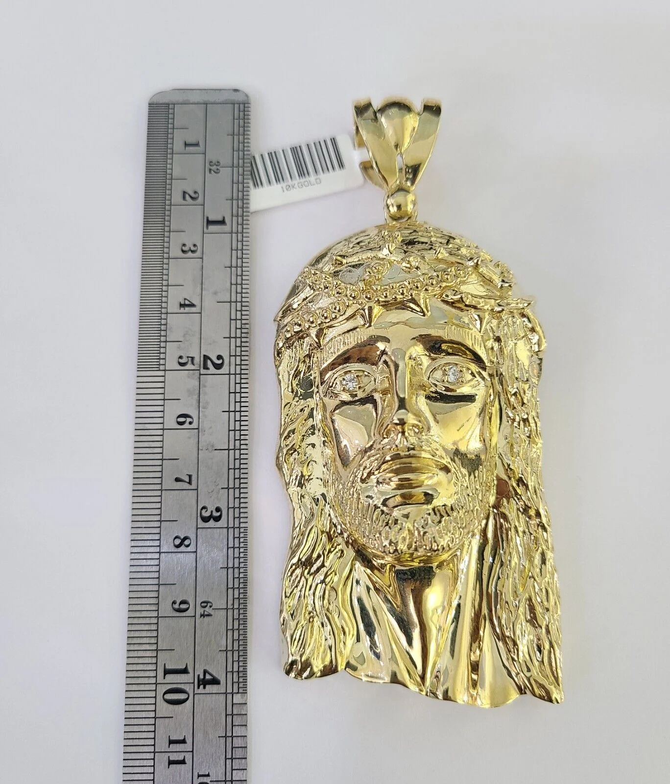 10K Miami Cuban Link Chain Jesus Head Pendent Charm 8mm 20"-30" Necklace Gold - Image 2