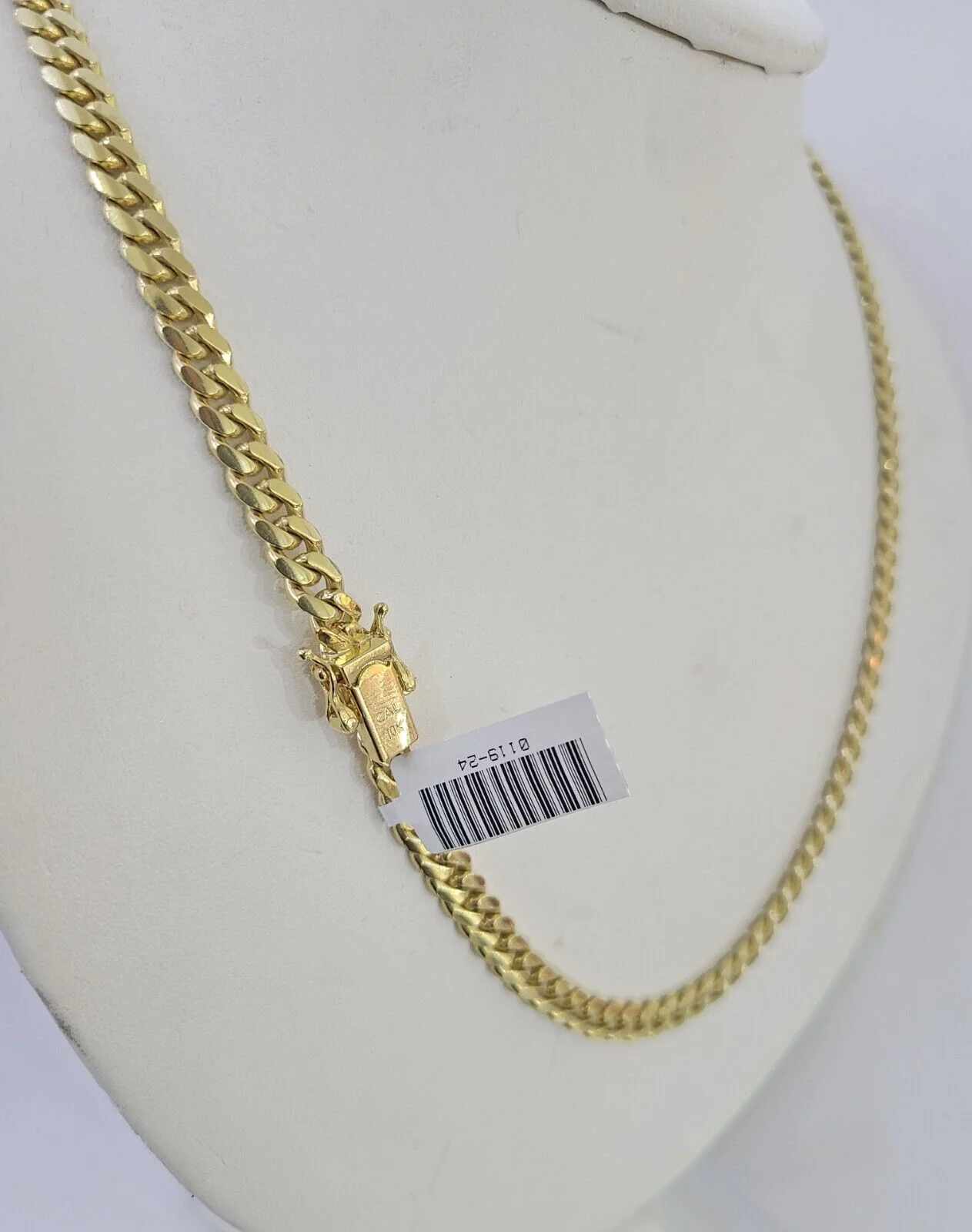 10k Miami Cuban Link Chain Necklace Solid Yellow Gold 6mm 18-26 Inches Real - Image 2