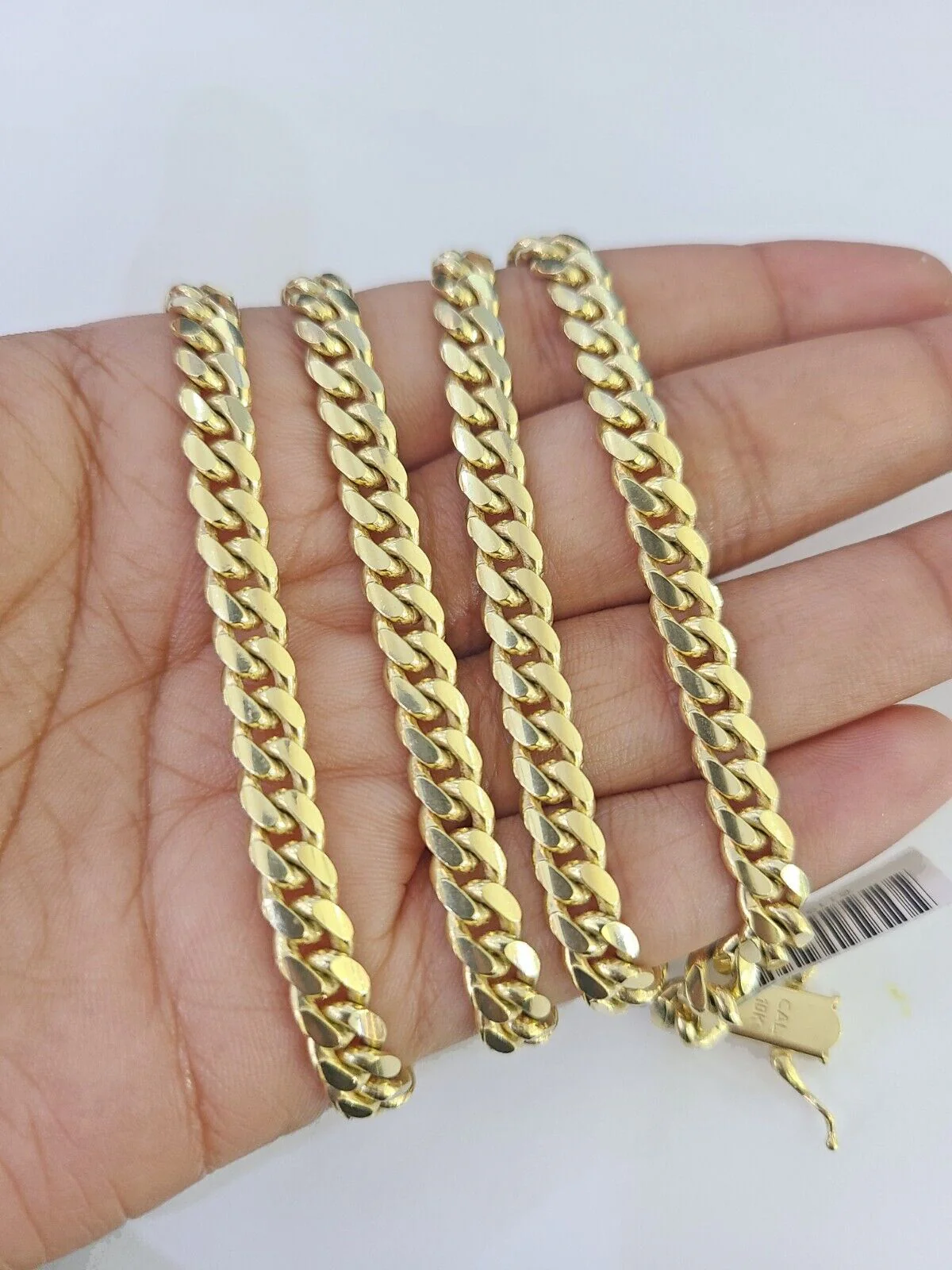 10k Miami Cuban Link Chain Necklace Solid Yellow Gold 6mm 18-26 Inches Real - Image 3