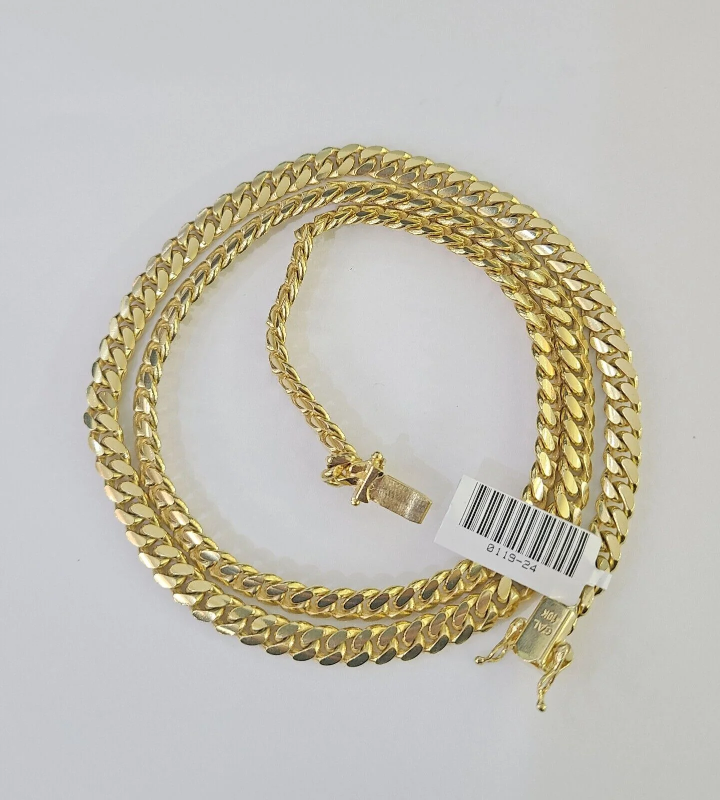 10k Miami Cuban Link Chain Necklace Solid Yellow Gold 6mm 18-26 Inches Real - Image 6