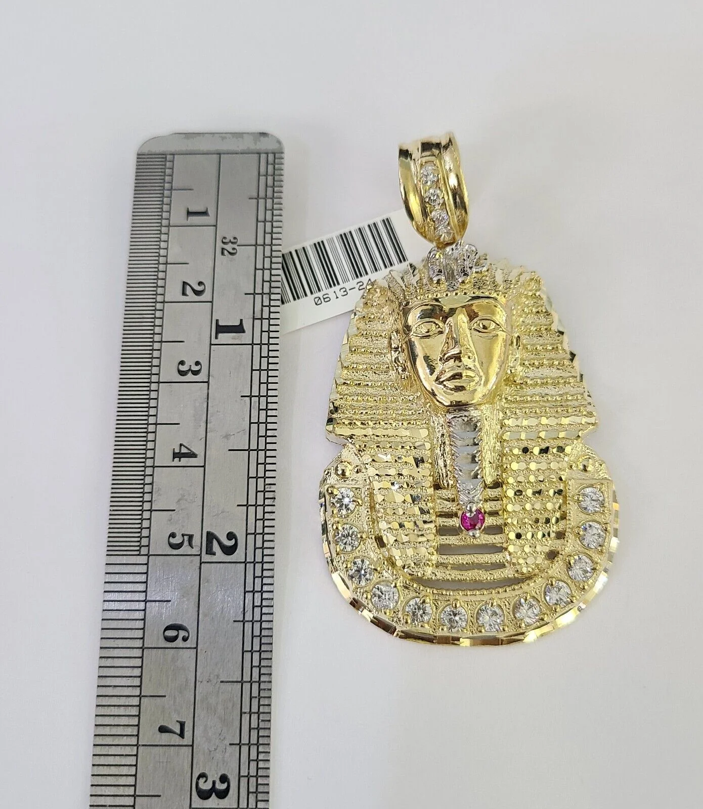 10K Miami Cuban Link Chain Pharaoh Pendent Charm 8mm 20"-30" Necklace Gold - Image 2