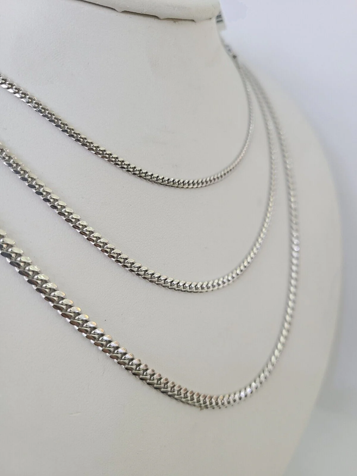 10k Miami Cuban Link Chain White Gold Necklace 18-26 Inches Real Men Women - Image 3