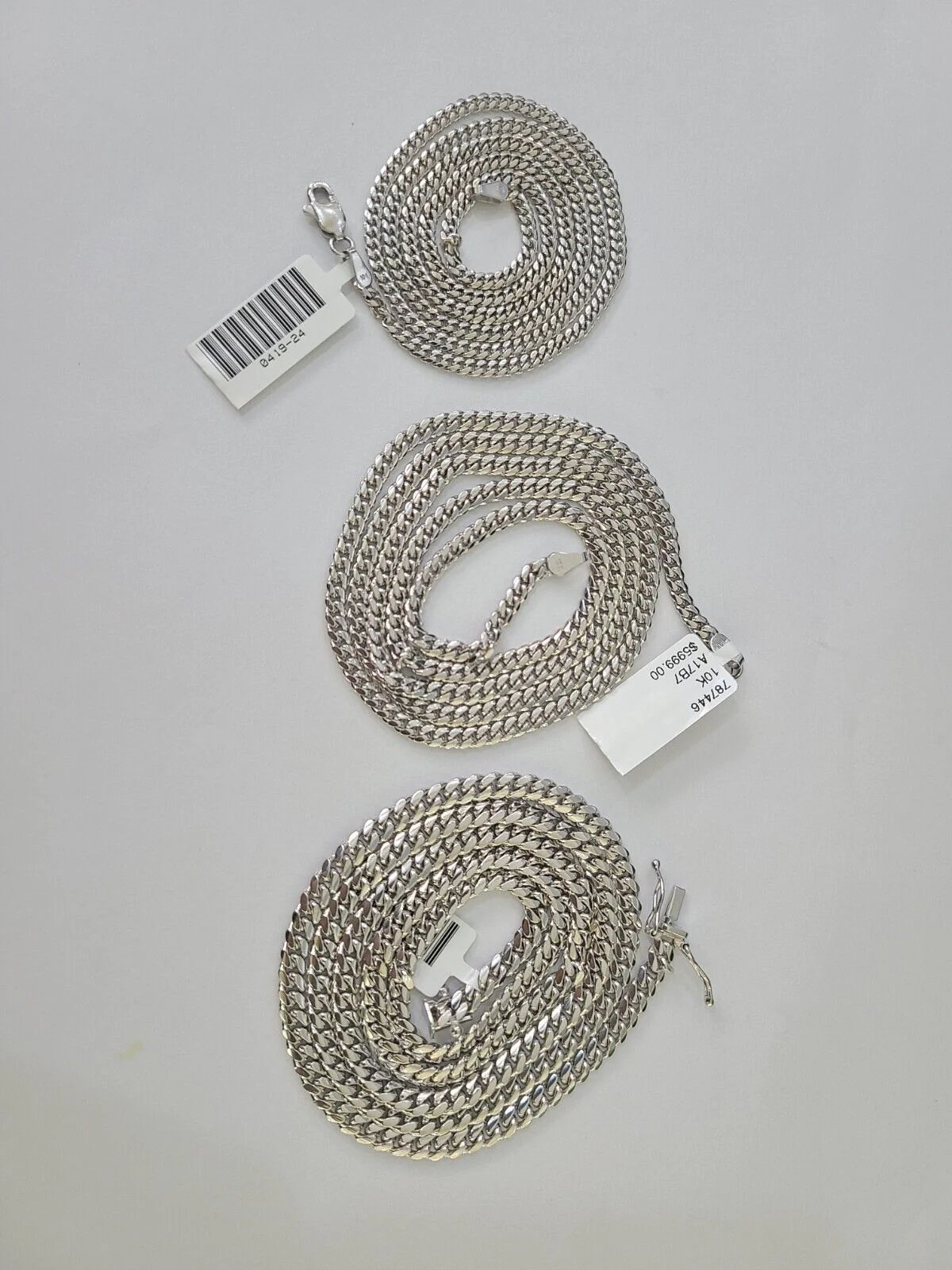 10k Miami Cuban Link Chain White Gold Necklace 18-26 Inches Real Men Women - Image 6