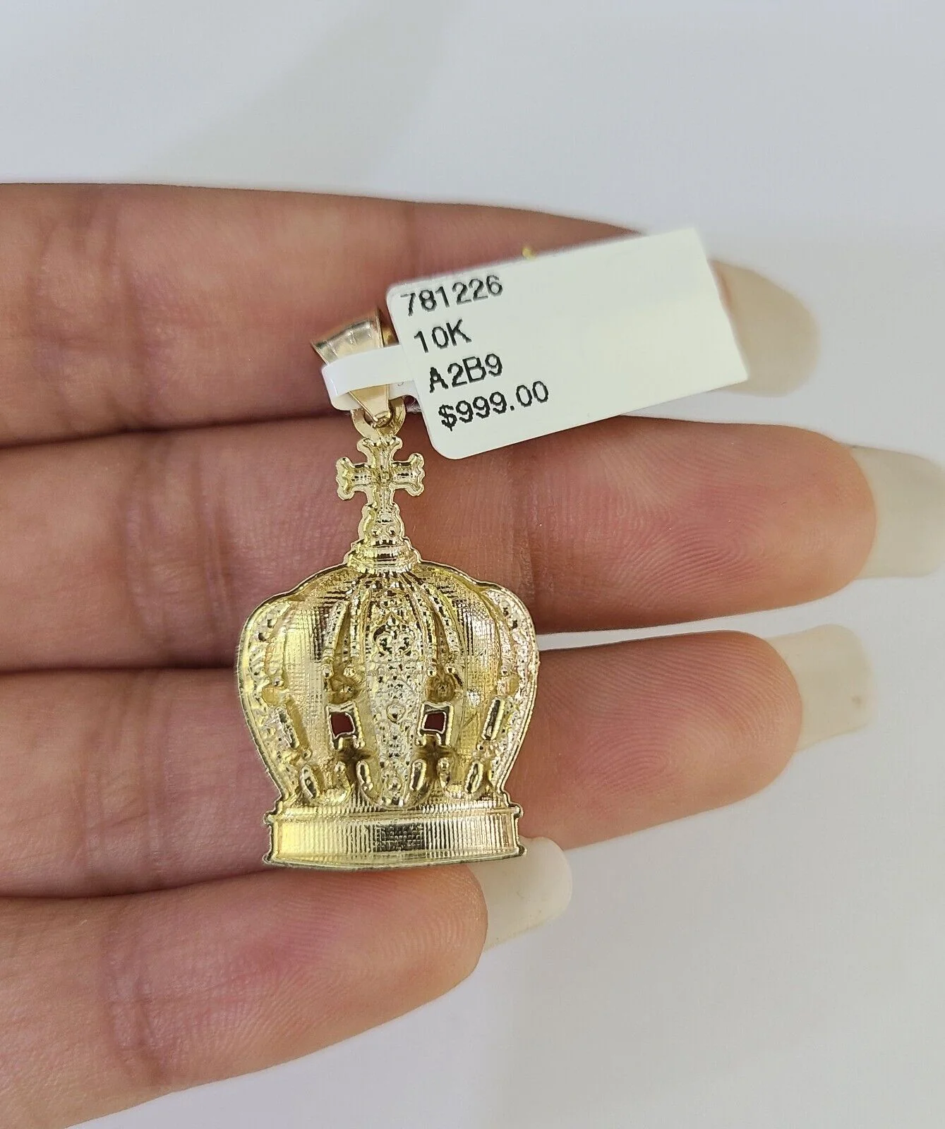 10k Milano Rope Chain Imperial Crown Charm Necklace SET 3mm 18"-26" Pendant - Image 7
