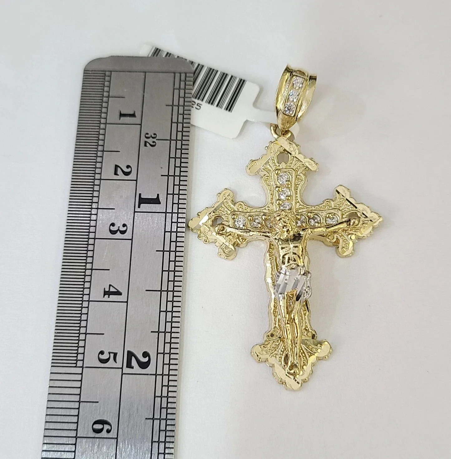 10k Milano Rope Chain Jesus Cross Charm Necklace SET 3mm 18"-26" Pendant - Image 5
