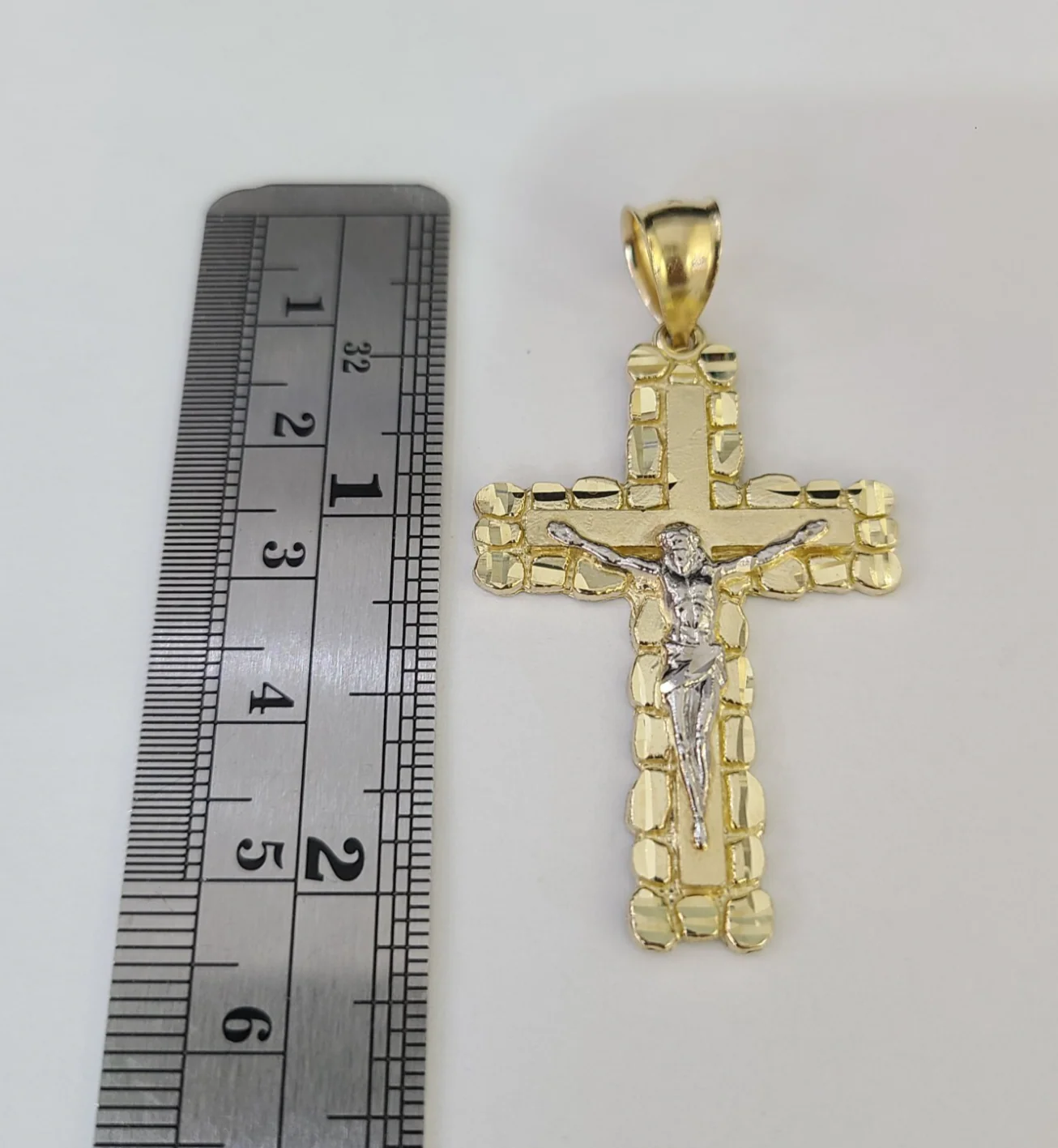 10k Milano Rope Chain Jesus Cross Charm Necklace SET 5mm 18"-28" Pendant - Image 2