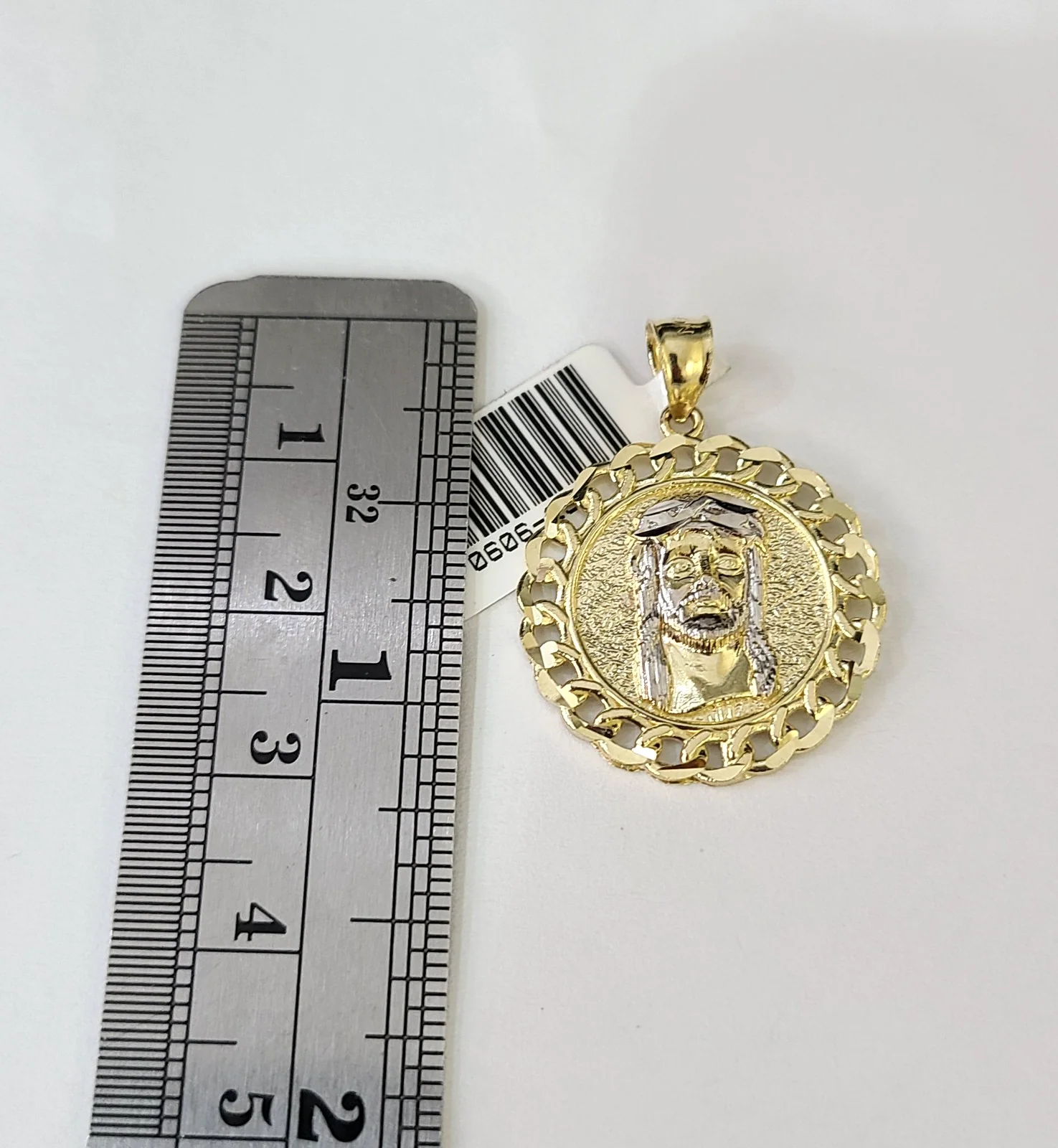 10k Milano Rope Chain Jesus Head Charm Necklace SET 3mm 18"-26" Pendant - Image 3