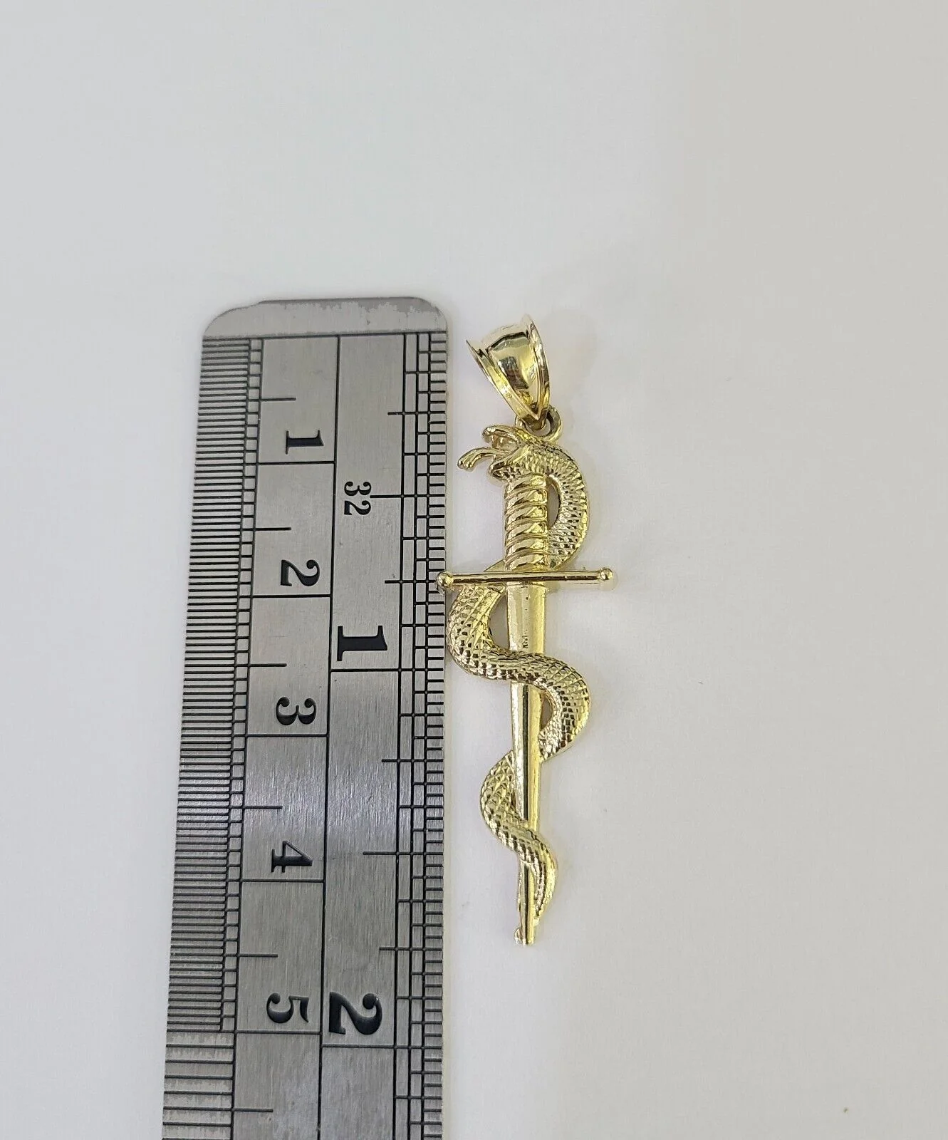 10k Milano Rope Chain Snake Sword Charm Necklace SET 3mm 18"-26" Pendant - Image 4