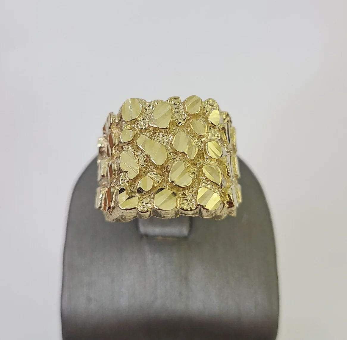 10k Nugget Ring Casual Band Yellow Gold Genuine Brand New All Sizes