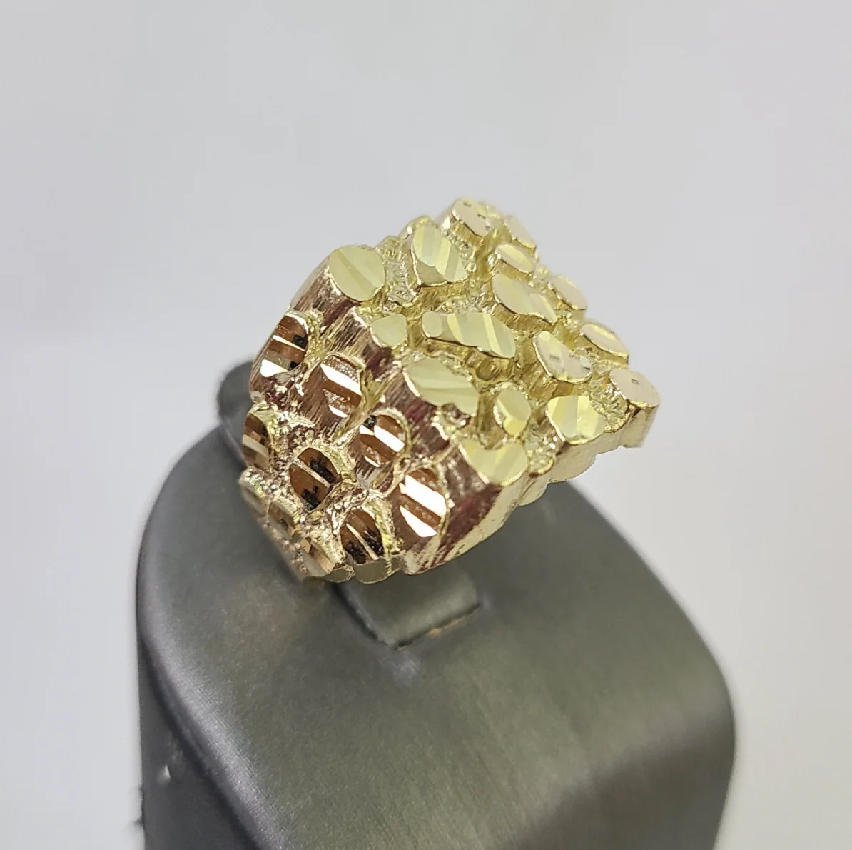 10k Nugget Ring Casual Band Yellow Gold Genuine Brand New All Sizes - Image 2