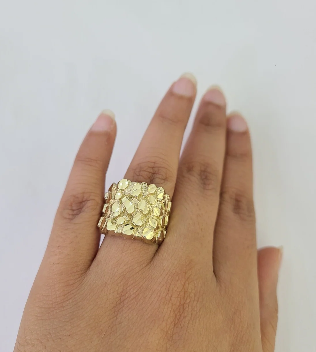 10k Nugget Ring Casual Band Yellow Gold Genuine Brand New All Sizes - Image 6