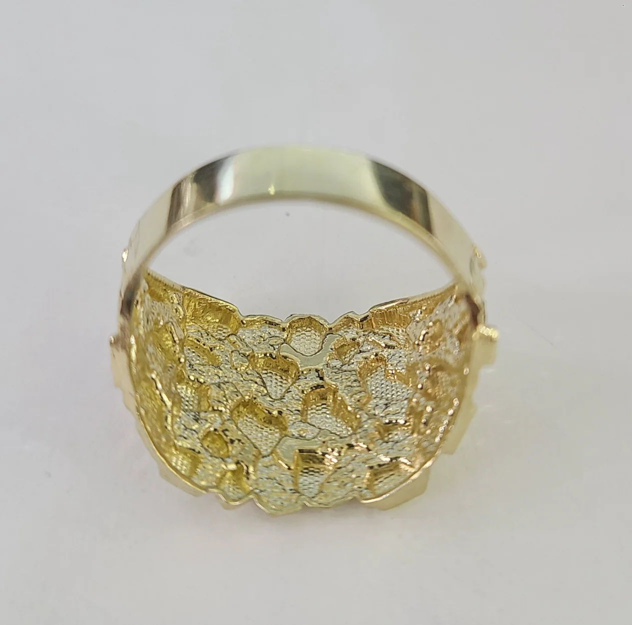 10k Nugget Ring Casual Band Yellow Gold Genuine Brand New All Sizes - Image 5
