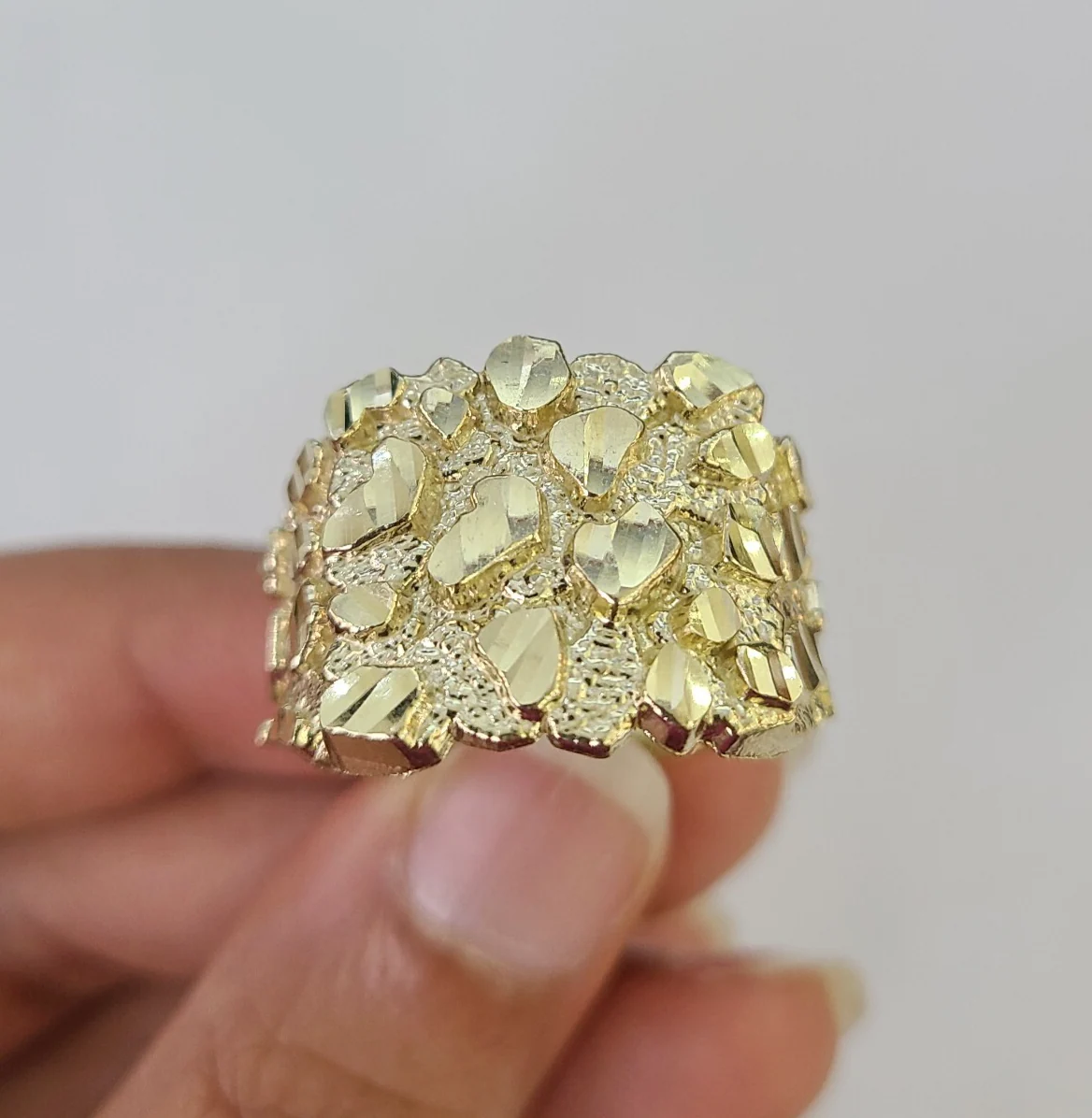 10k Nugget Ring Casual Band Yellow Gold Genuine Brand New All Sizes - Image 7