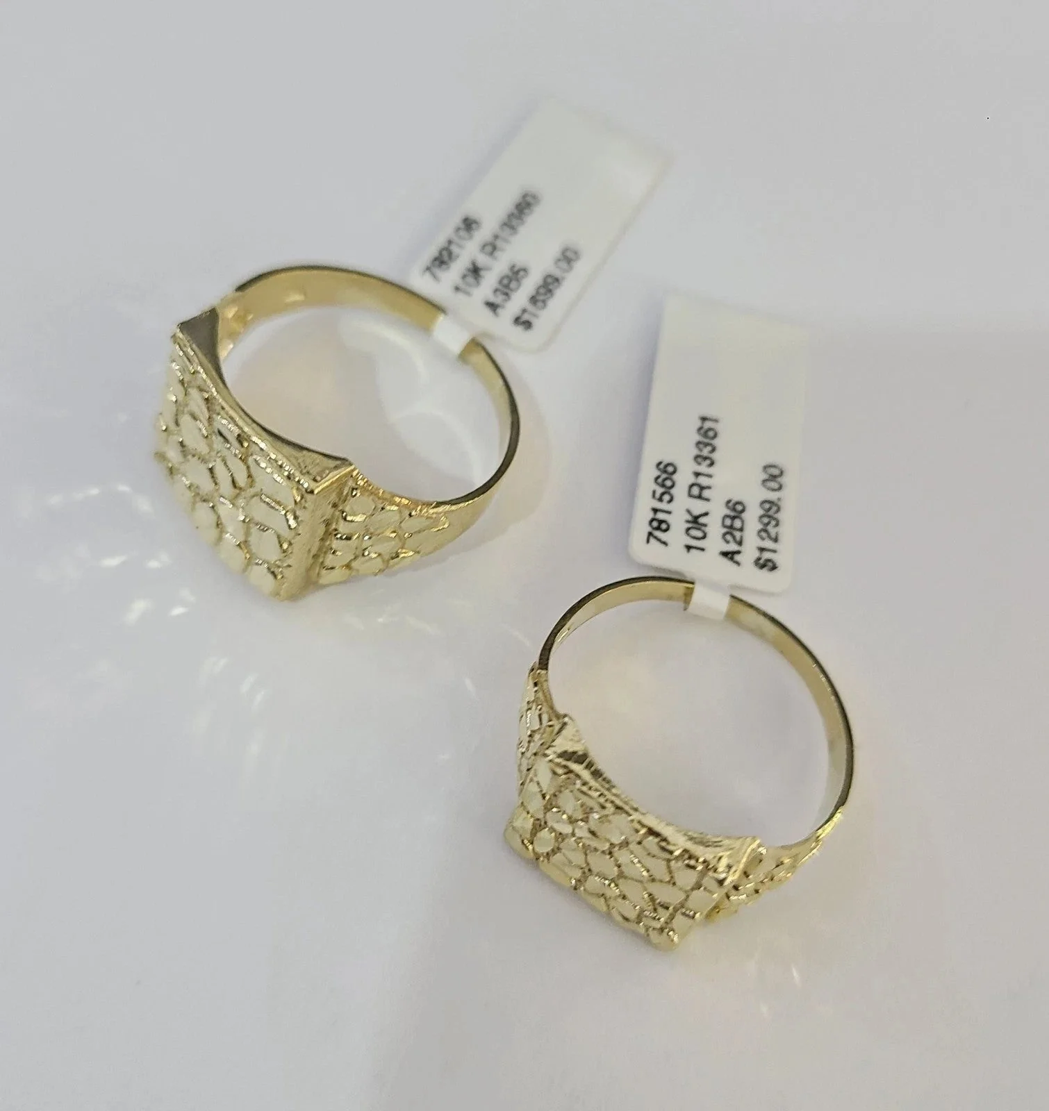 10k Nugget Ring Yellow Gold Women Men Real Genuine 10Kt - Image 2