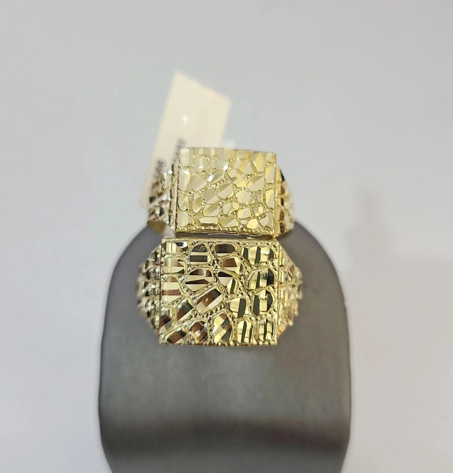 10k Nugget Ring Yellow Gold Women Men Real Genuine 10Kt - Image 3