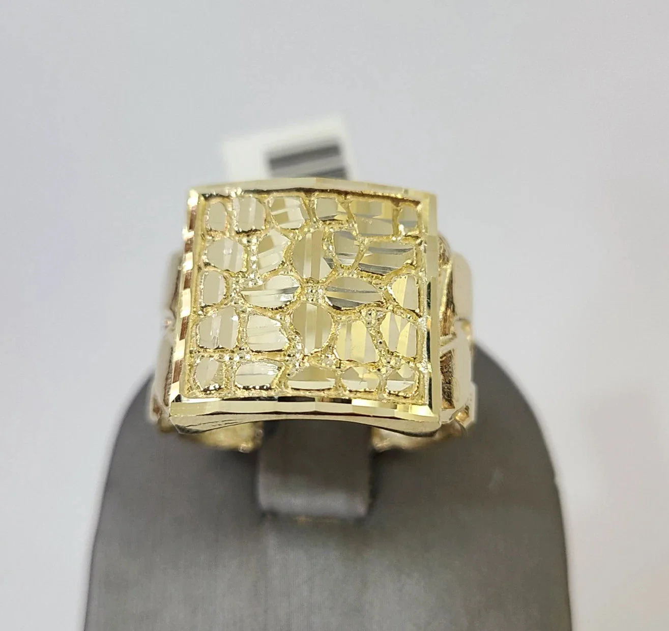 10k Nugget Ring Yellow Gold Women Men Real Genuine 10Kt - Image 3