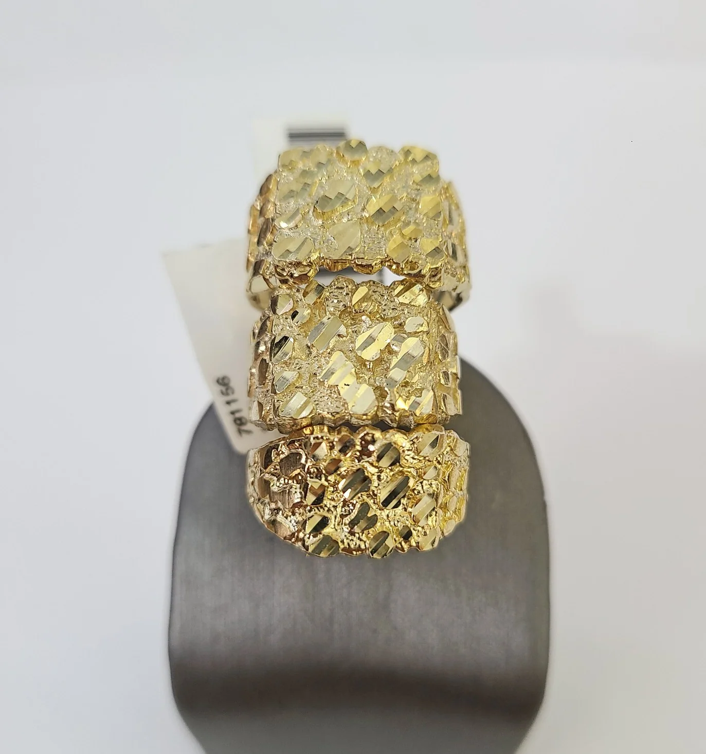 10k Nugget Ring Yellow Gold Women Men Real Genuine 6" - 12" - Image 3