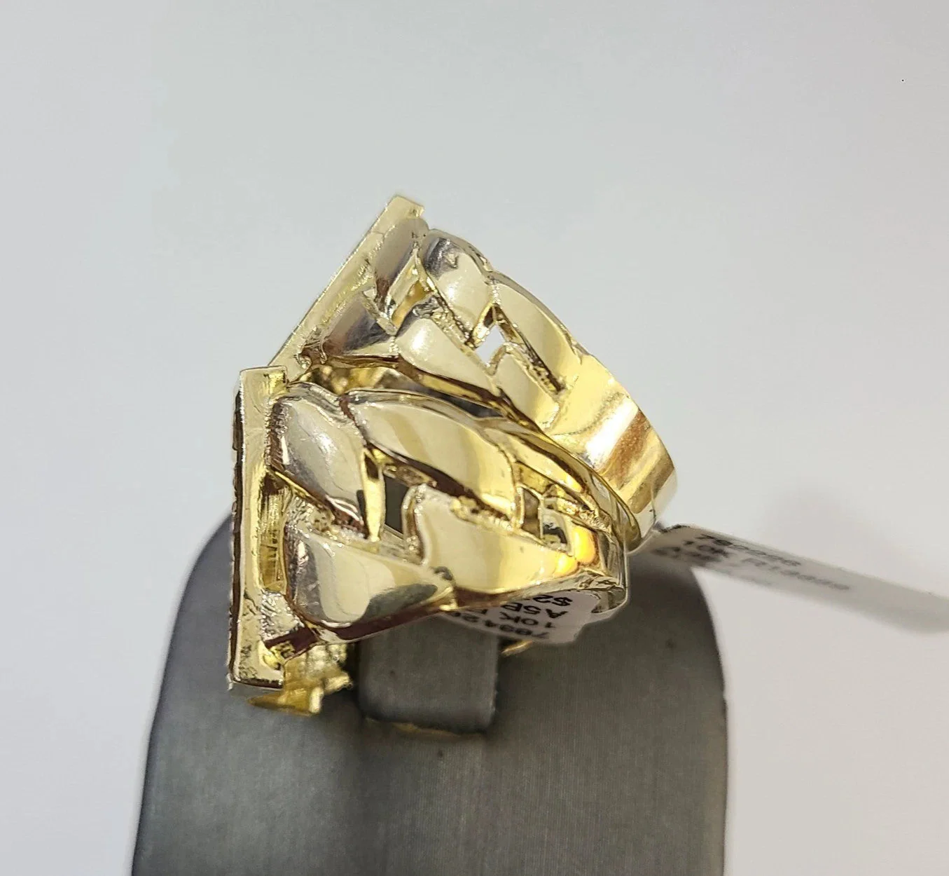 10k Nugget Ring Yellow Gold Women Men Real Genuine - Image 2