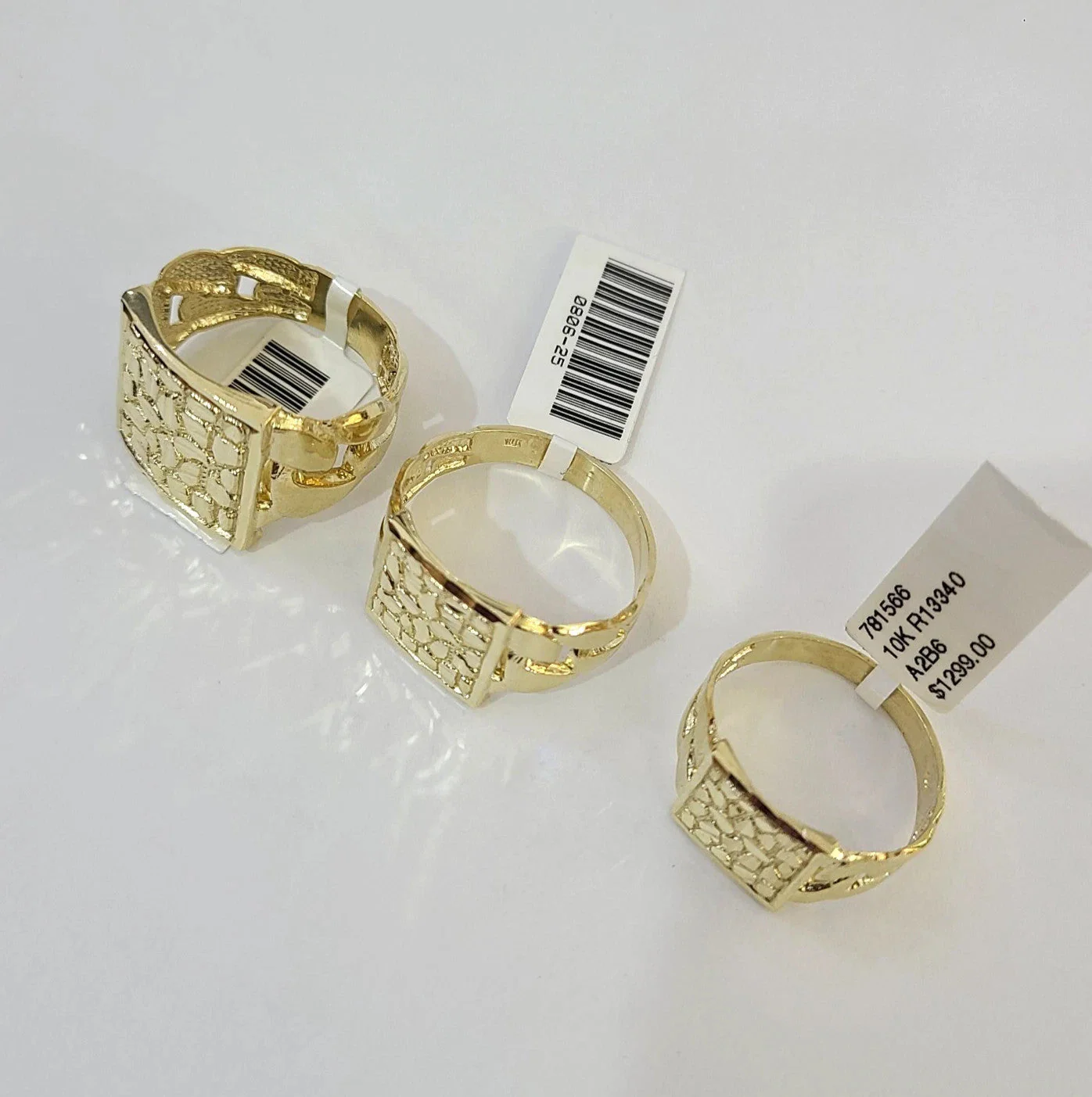 10k Nugget Ring Yellow Gold Women Men Real Genuine - Image 5