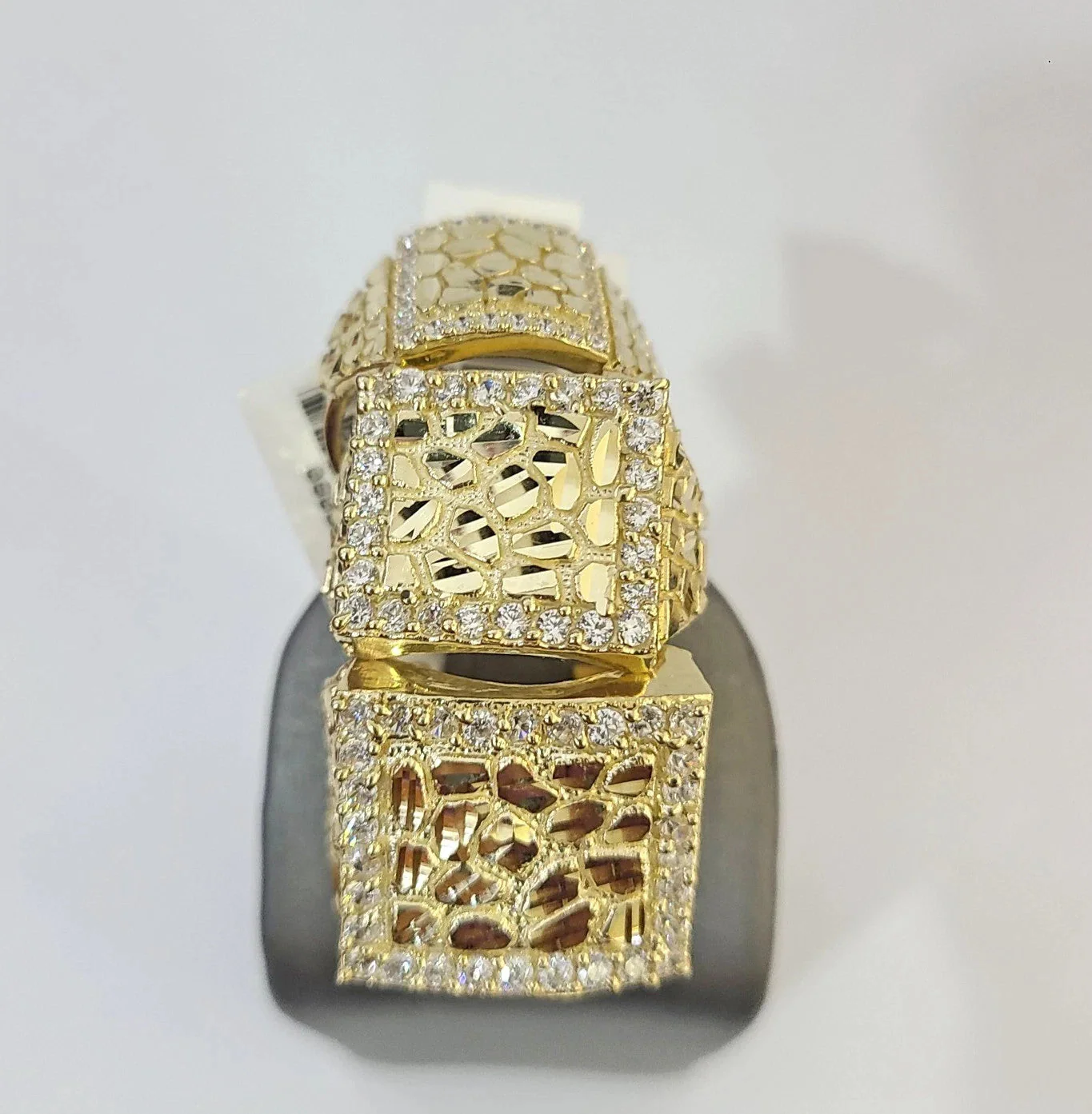 10k Nugget Ring Yellow Gold Women Men Real Genuine - Image 4