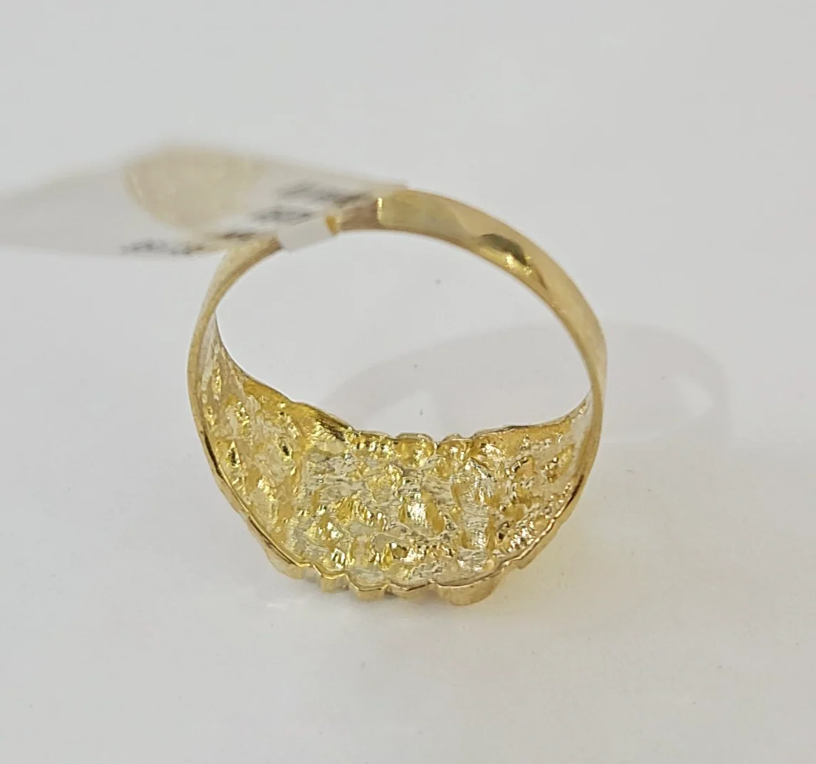 10k Nugget Ring Yellow Gold Women Men Real Genuine All Sizes - Image 5