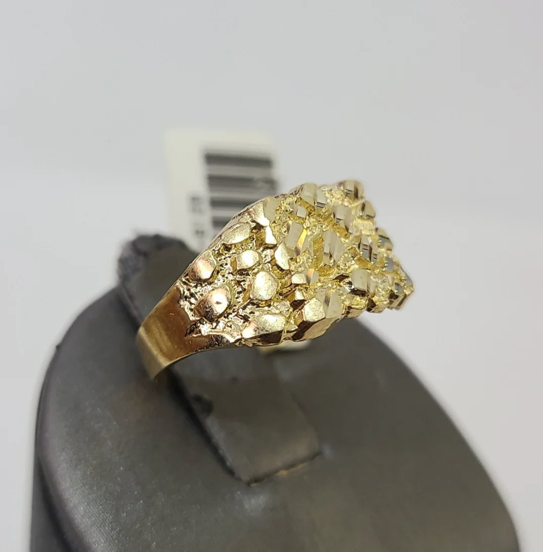10k Nugget Ring Yellow Gold Women Men Real Genuine All Sizes - Image 6