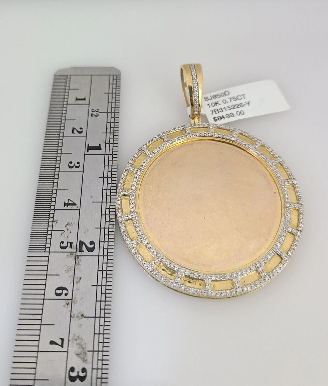 10k Real Diamond Memory Pendant Charm 10kt Yellow Gold - Image 2