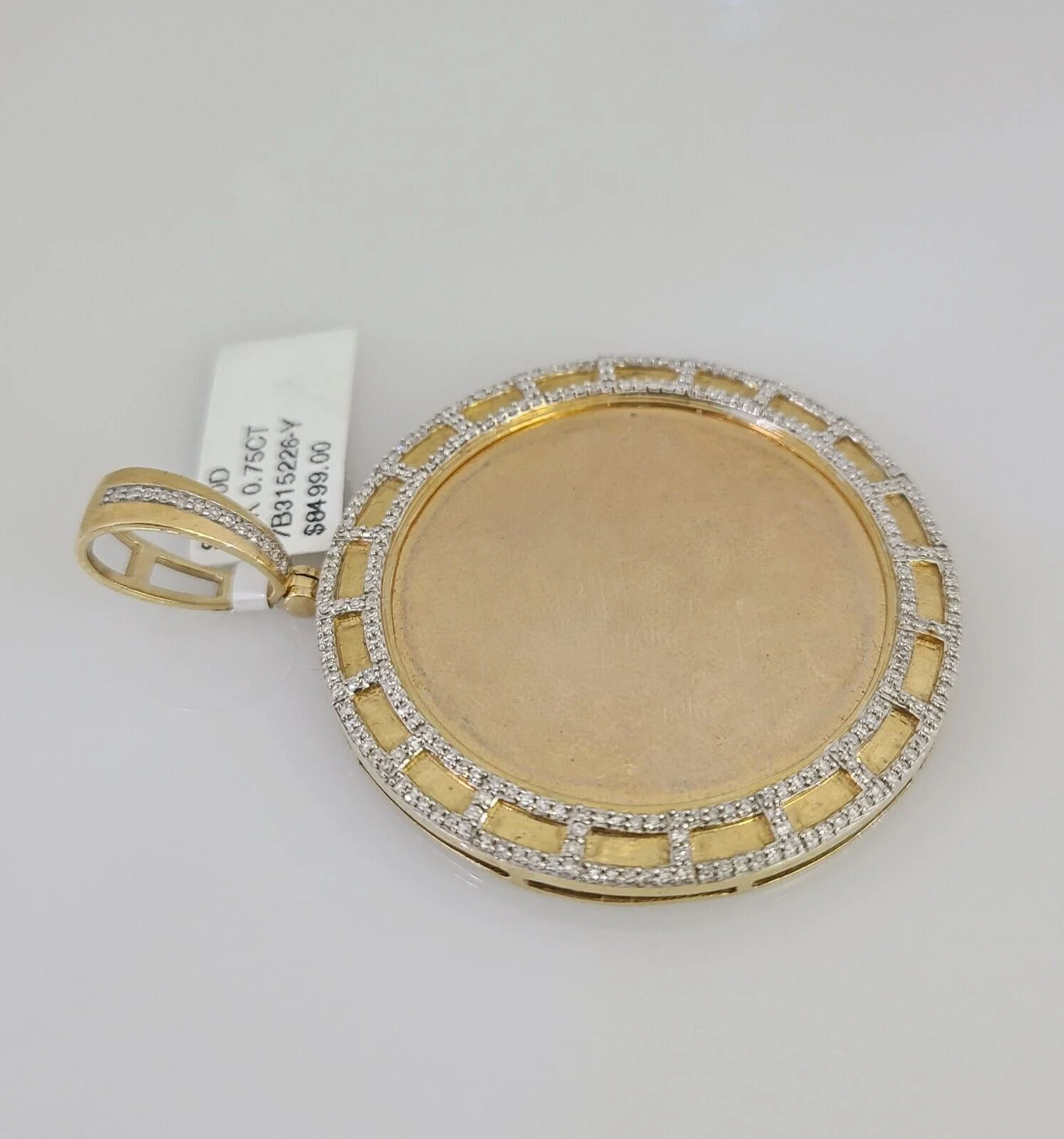 10k Real Diamond Memory Pendant Charm 10kt Yellow Gold - Image 3