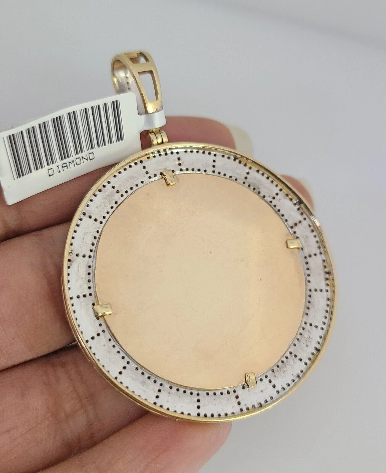 10k Real Diamond Memory Pendant Charm 10kt Yellow Gold - Image 4