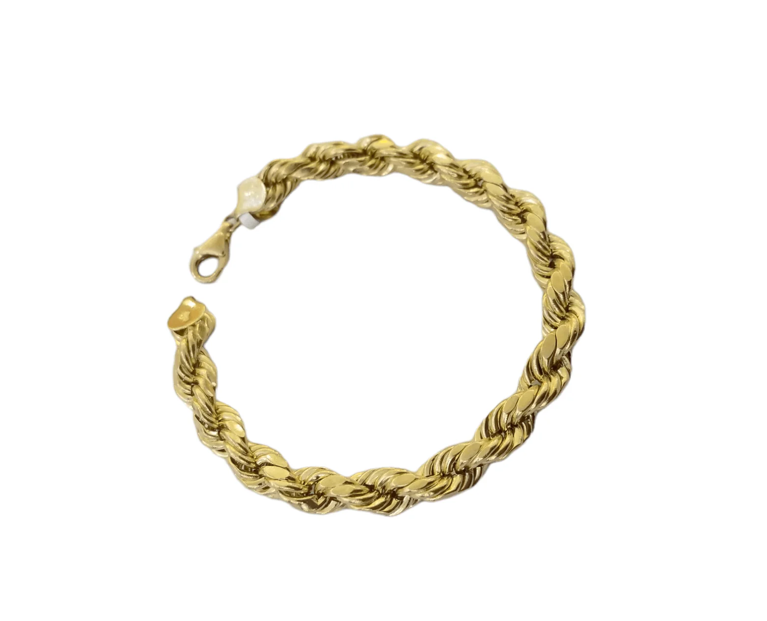 10K Real Gold Bracelet 9" Inch Rope Chain 5mm Lobster Lock Yellow Gold - Image 2
