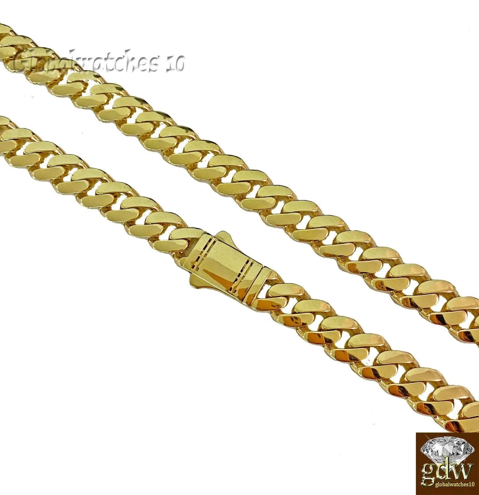 10k Real Gold Men Royal  Miami Cuban Monaco Link Chain 24 inch 13.5mm THICK - Image 3