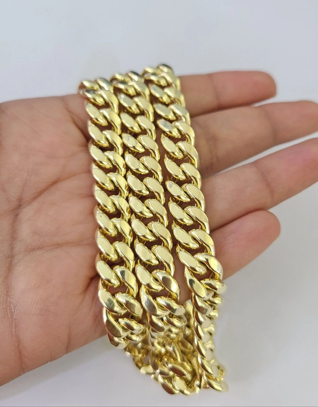 10k Real Miami Cuban Royal Link Chain 26 inch 9mm Genuine Yellow Genuine - Image 6