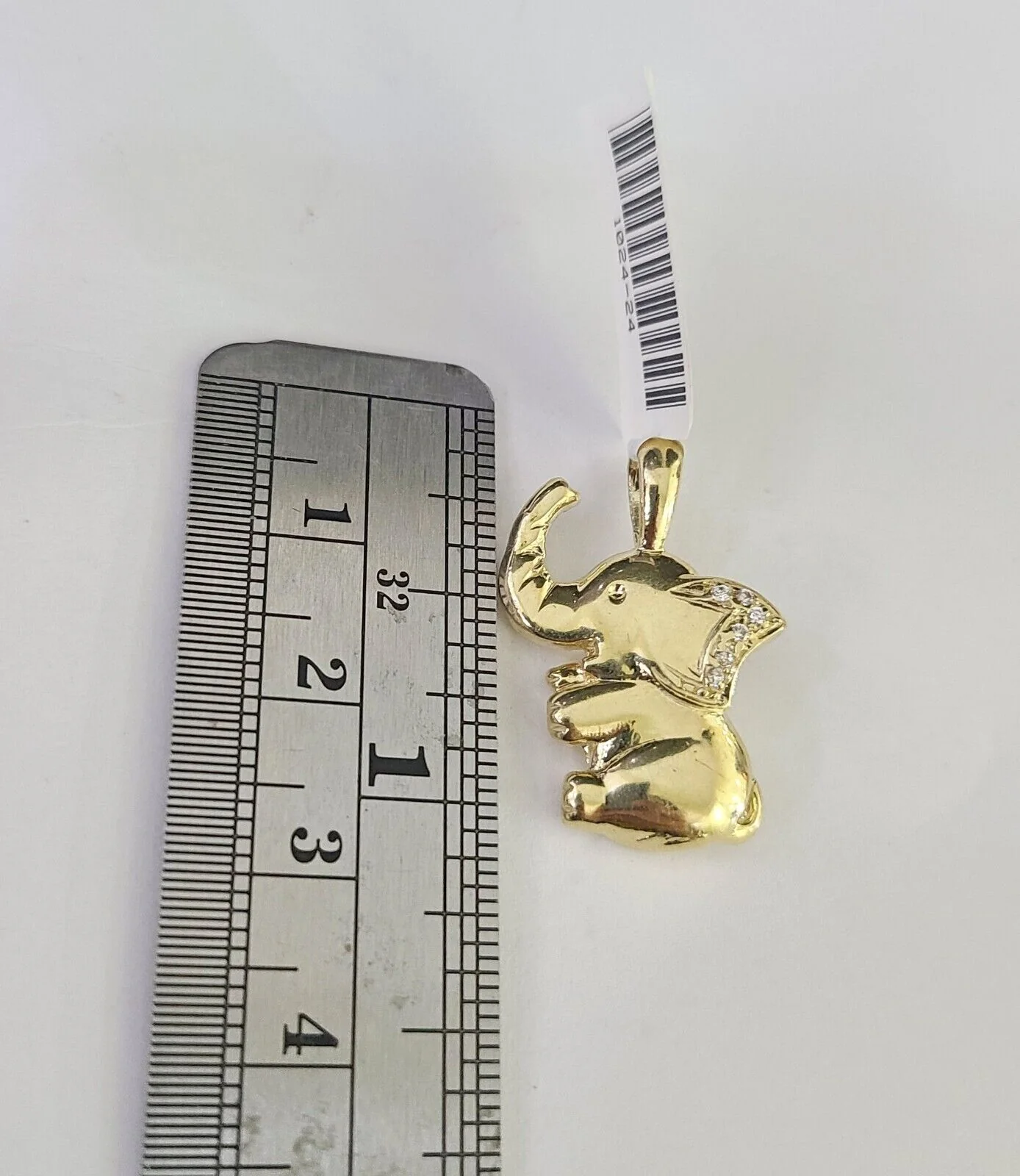 10K Real Yellow Gold Elephant Charm Pendant Gold 10kt Genuine - Image 2