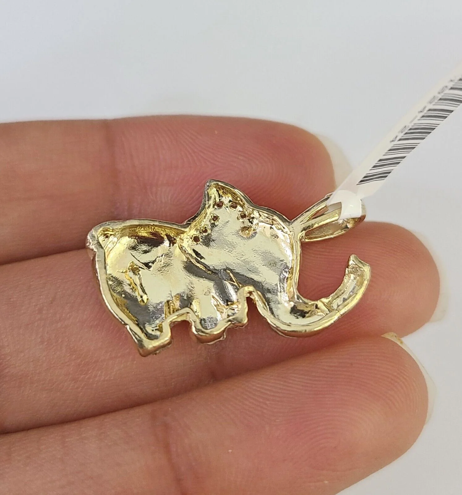 10K Real Yellow Gold Elephant Charm Pendant Gold 10kt Genuine - Image 6