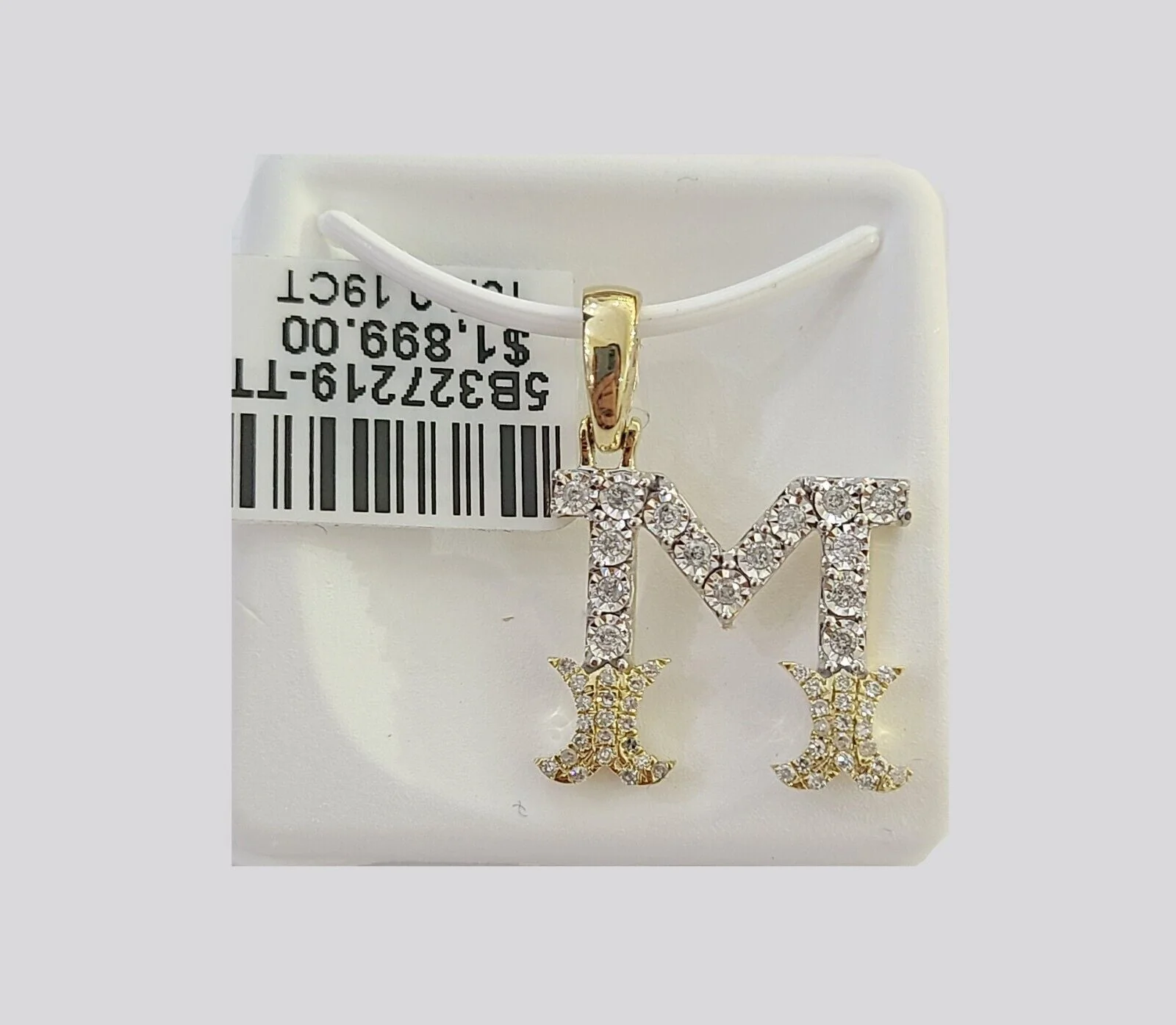 10k Real Yellow Gold Genuine Diamond Initial A-Z Alphabet Charm Letters Pendent - Image 12