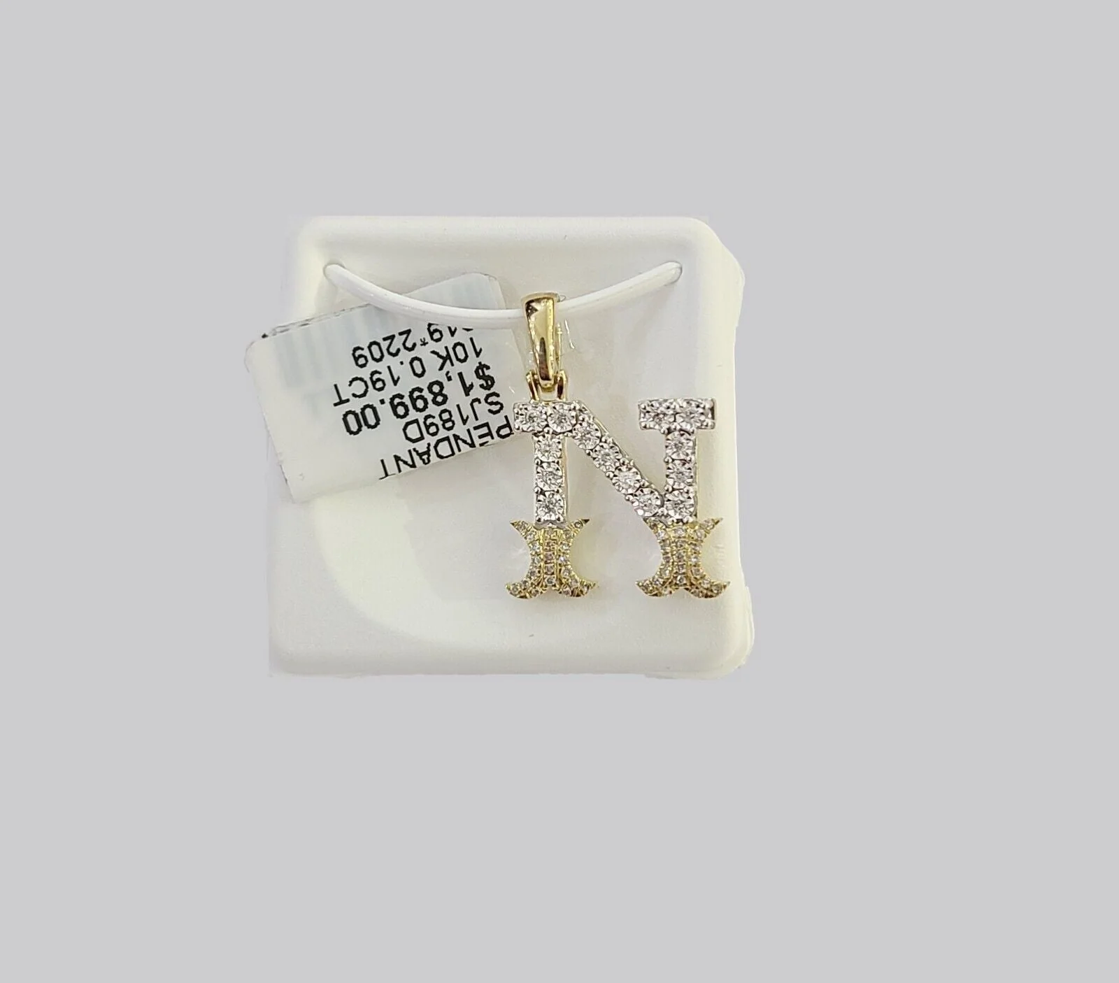 10k Real Yellow Gold Genuine Diamond Initial A-Z Alphabet Charm Letters Pendent - Image 13