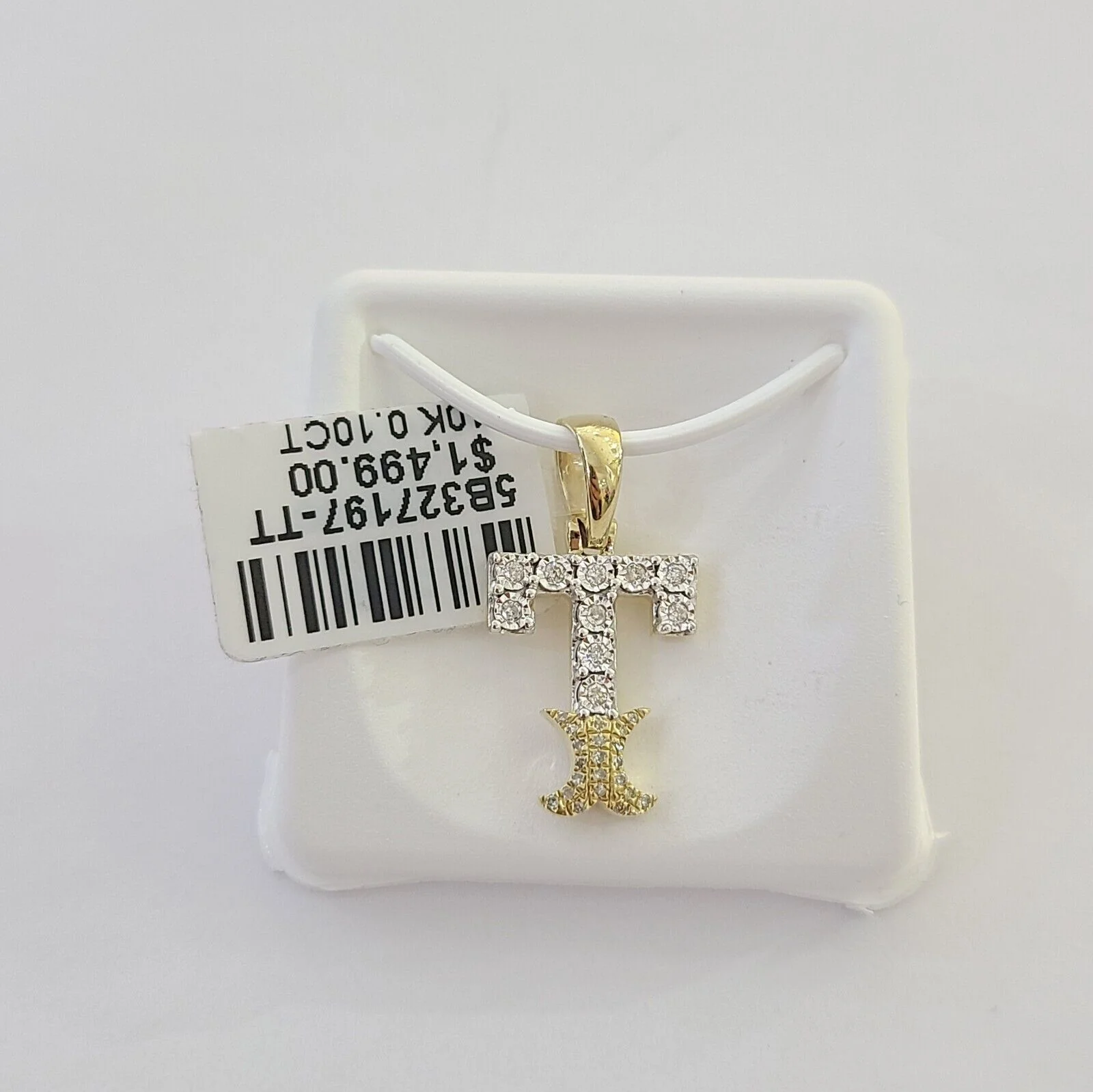 10k Real Yellow Gold Genuine Diamond Initial A-Z Alphabet Charm Letters Pendent - Image 18