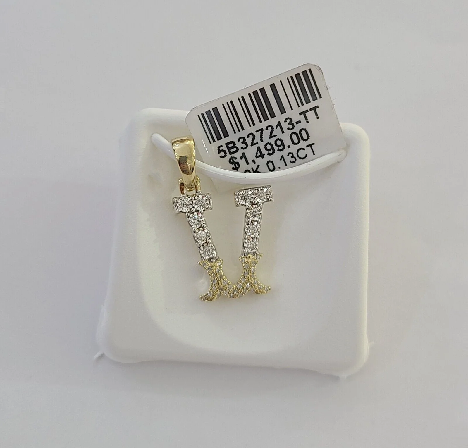 10k Real Yellow Gold Genuine Diamond Initial A-Z Alphabet Charm Letters Pendent - Image 19