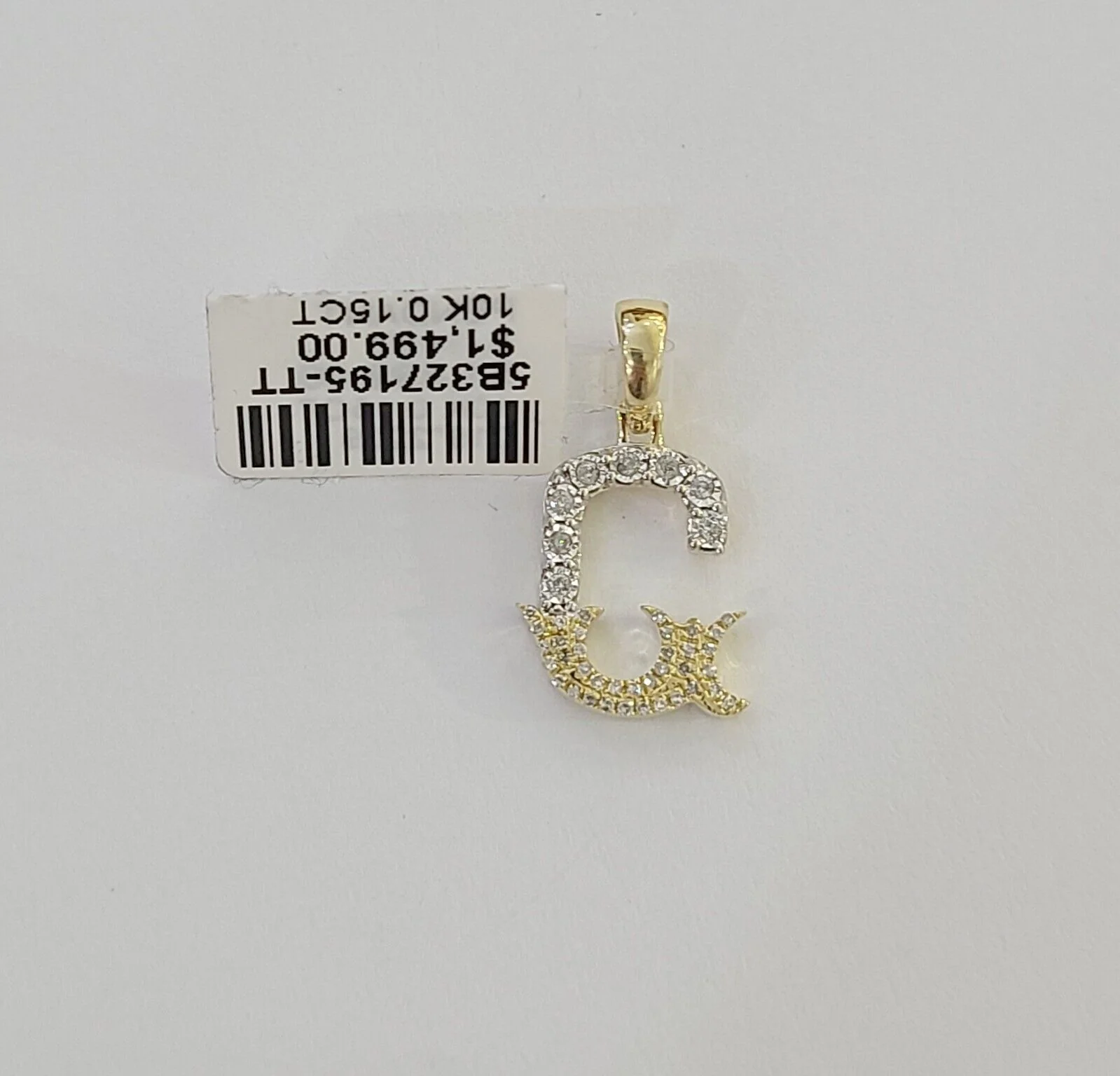 10k Real Yellow Gold Genuine Diamond Initial A-Z Alphabet Charm Letters Pendent - Image 24