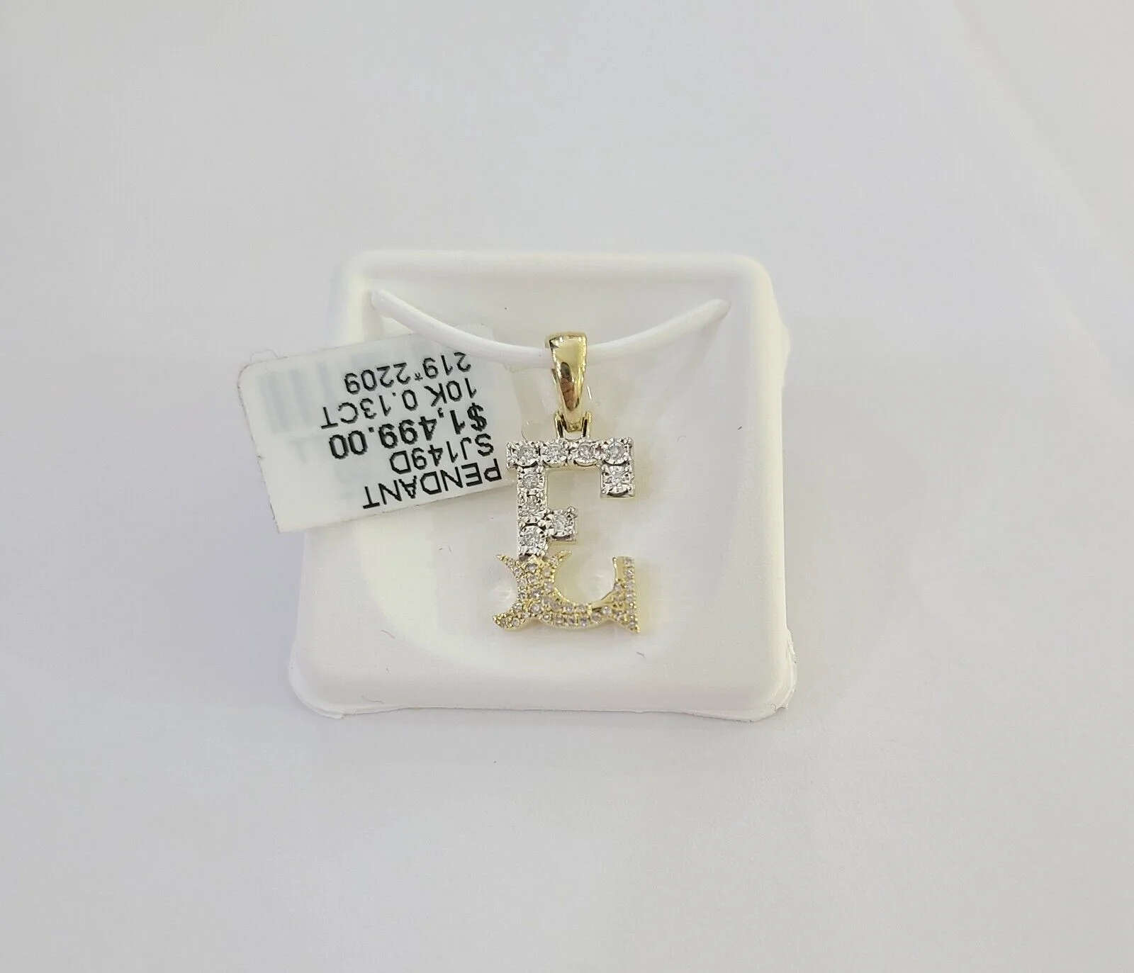10k Real Yellow Gold Genuine Diamond Initial A-Z Alphabet Charm Letters Pendent - Image 5