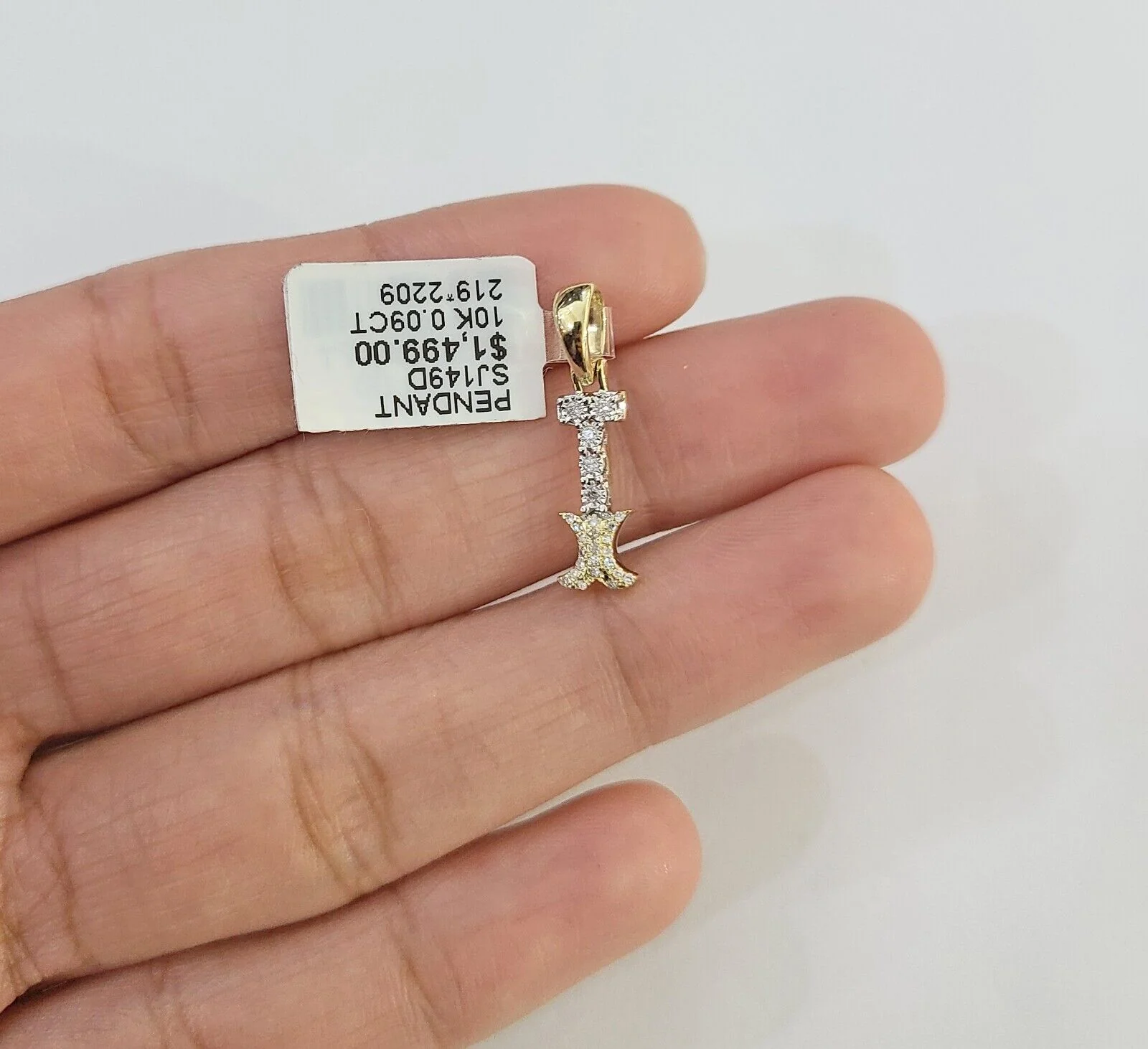 10k Real Yellow Gold Genuine Diamond Initial A-Z Alphabet Charm Letters Pendent - Image 8