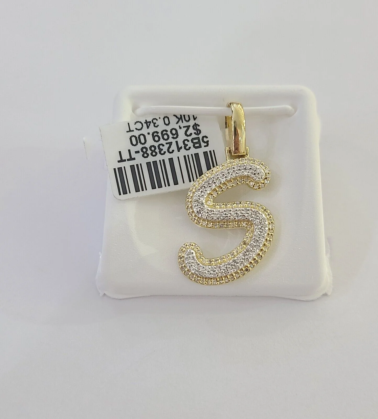 10k Real Yellow Gold Genuine Diamond Initial A-Z Alphabet Charm Pendent - Image 17