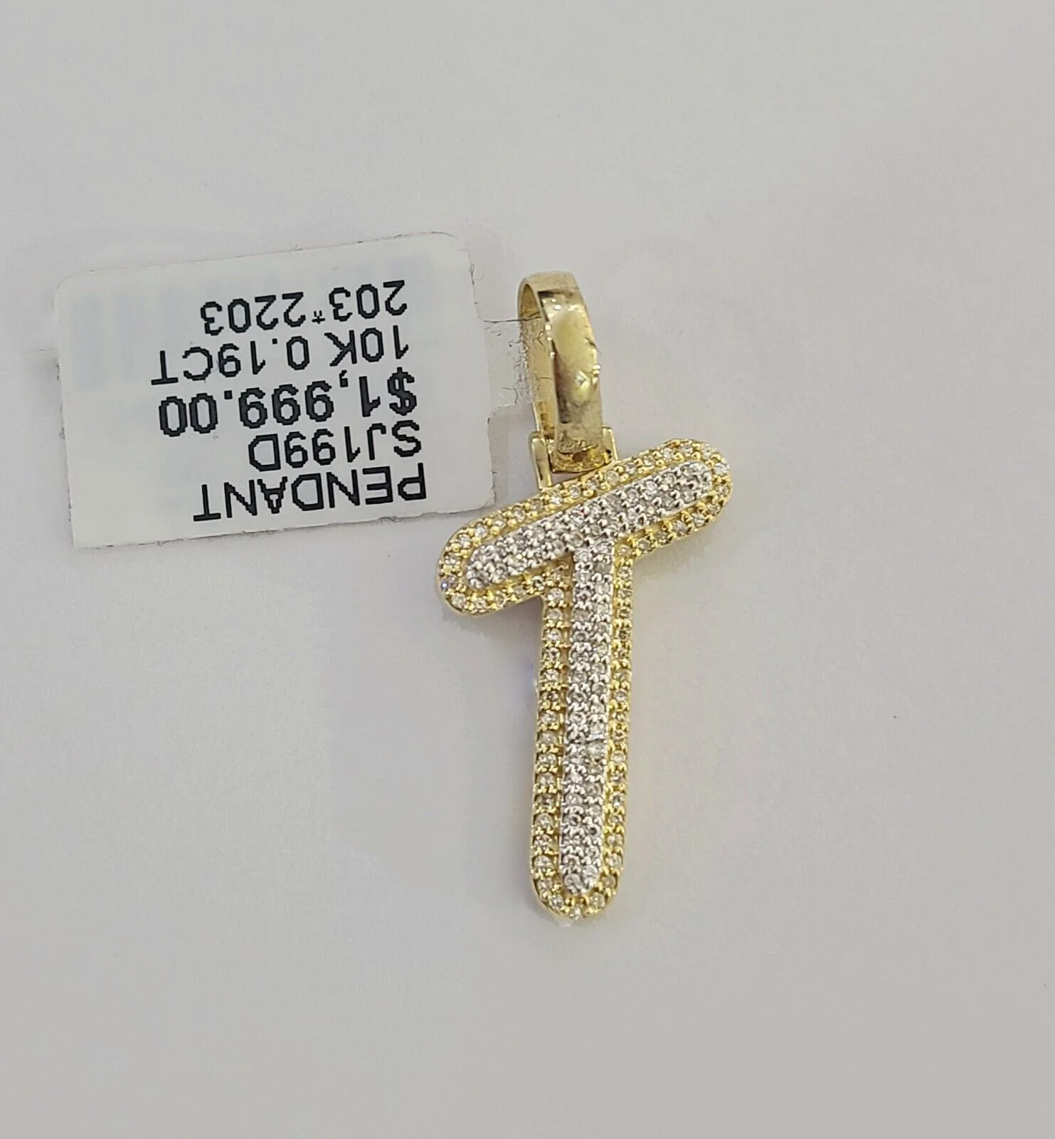10k Real Yellow Gold Genuine Diamond Initial A-Z Alphabet Charm Pendent - Image 18