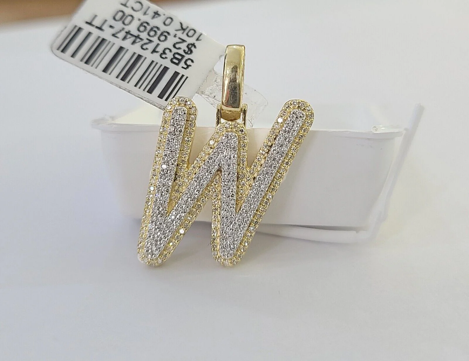 10k Real Yellow Gold Genuine Diamond Initial A-Z Alphabet Charm Pendent - Image 20