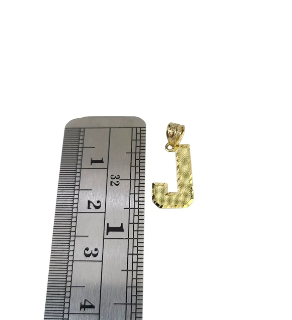 10K Real Yellow Gold Initial Letter Charm Pendant A–Z  Alphabet Men Women - Image 4