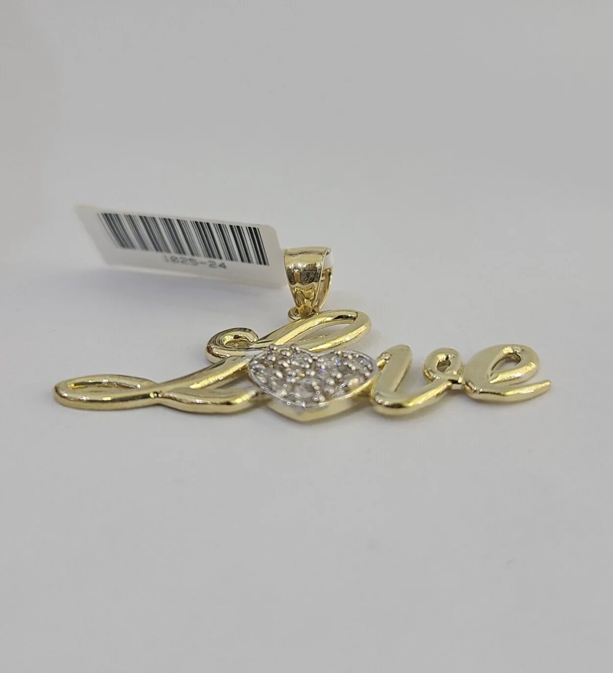 10K Real Yellow Gold LOVE Charm Pendant Gold 10kt Genuine - Image 4
