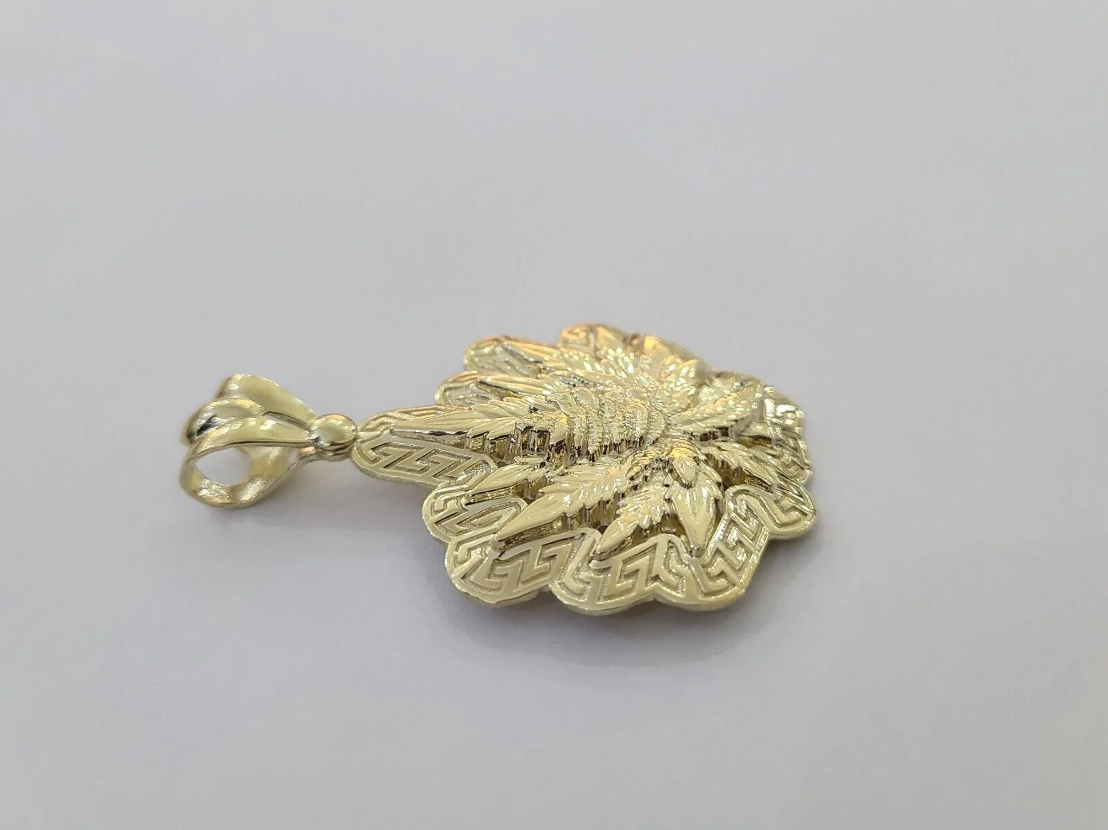 10K Real Yellow Gold Marijuana Leaf Charm Pendant High Weed Gold 10kt - Image 3
