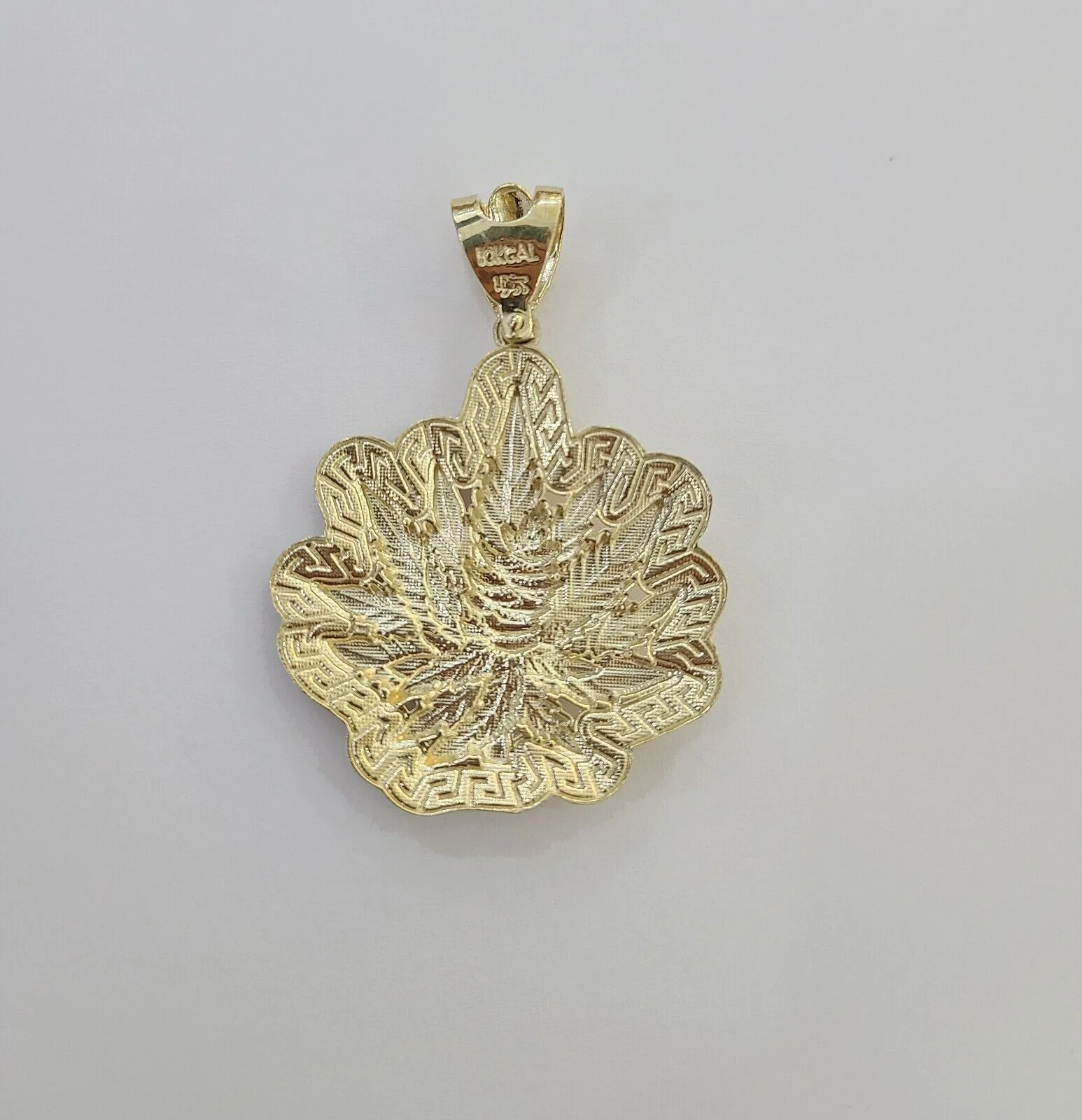 10K Real Yellow Gold Marijuana Leaf Charm Pendant High Weed Gold 10kt - Image 6