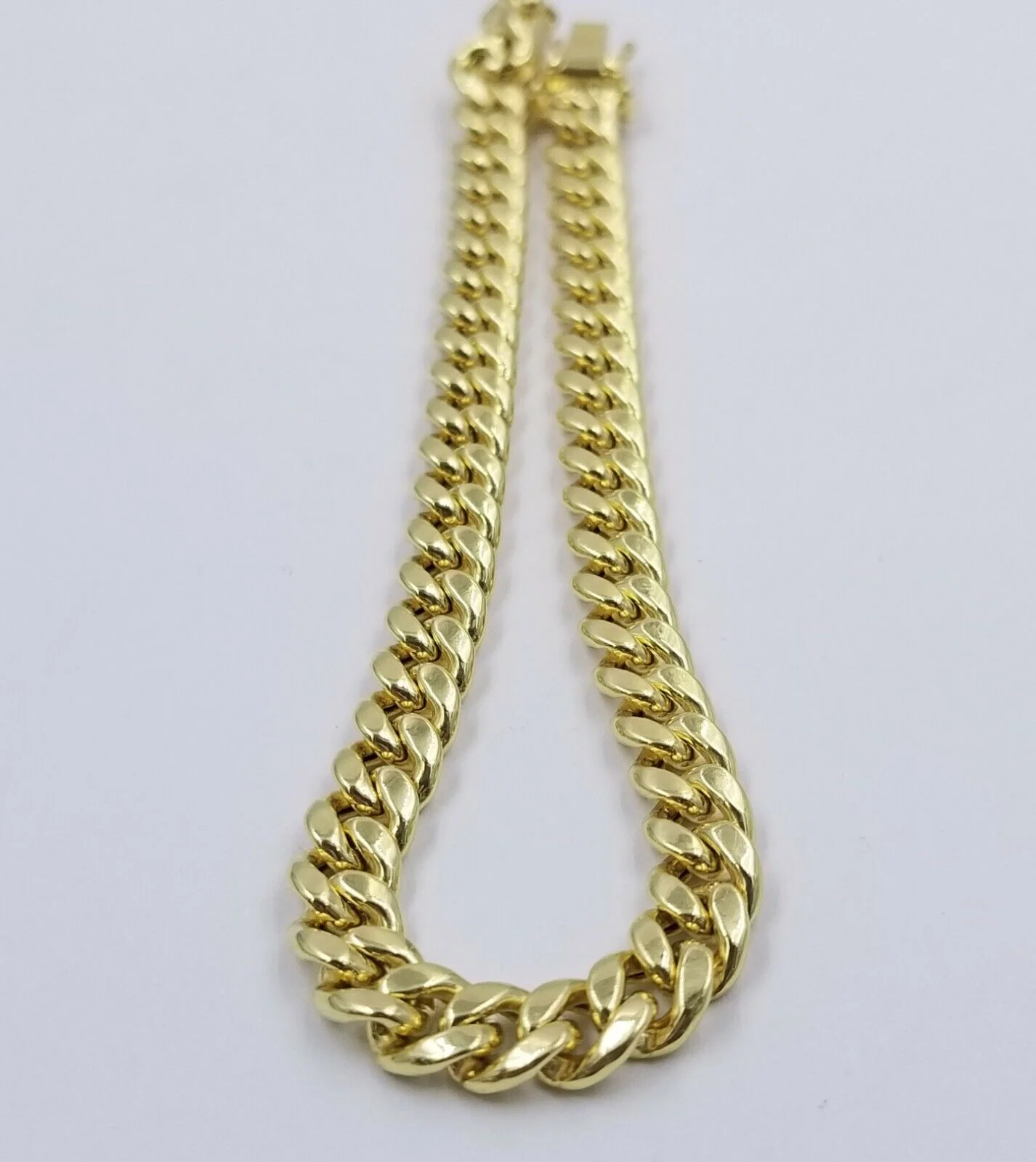 10K Real Yellow Gold Miami Cuban Bracelet 6mm Link 7 inch  Box Lock - Image 4